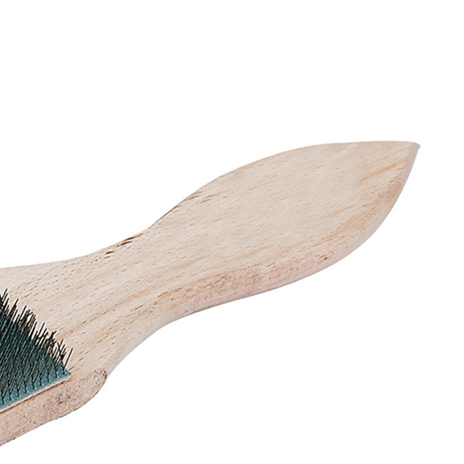 File Card Brush Wooden 40mm Ultra-Fine Hardened Steel Wire And Wooden Back