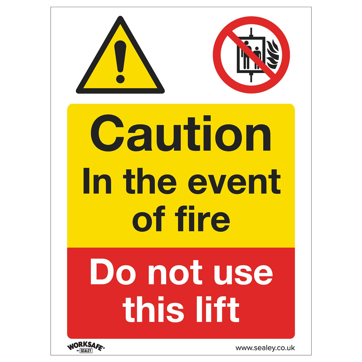 Warning Safety Sign - Caution Do Not Use Lift - Self-Adhesive Vinyl