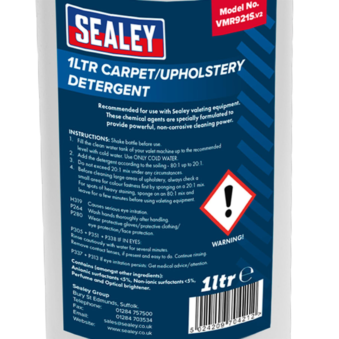Sealey Carpet/Upholstery Detergent 1L VMR921S