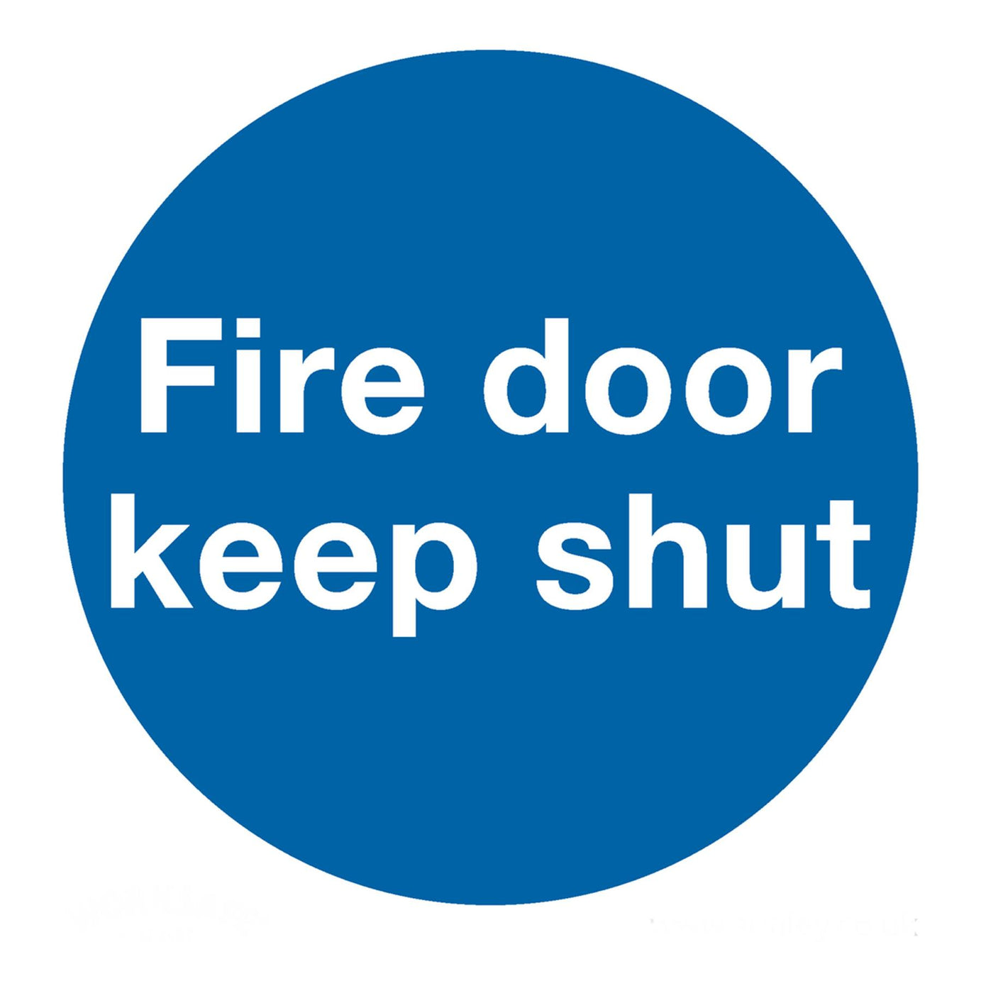 Mandatory Safety Sign - Fire Door Keep Shut - Rigid Plastic