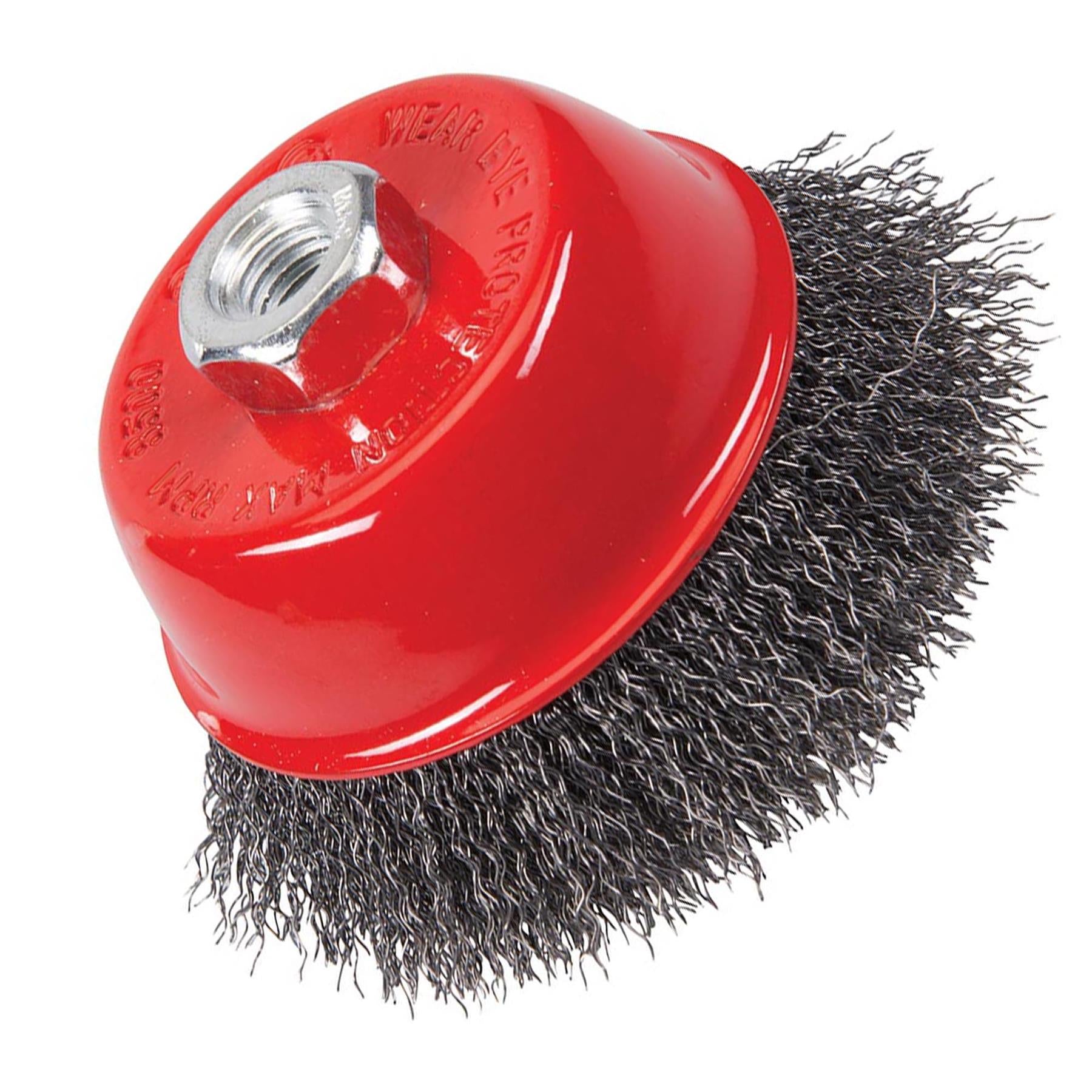 Steel Crimp Cup 100mm Wire Brush M14 Rust Removal For Metal And Stone Working