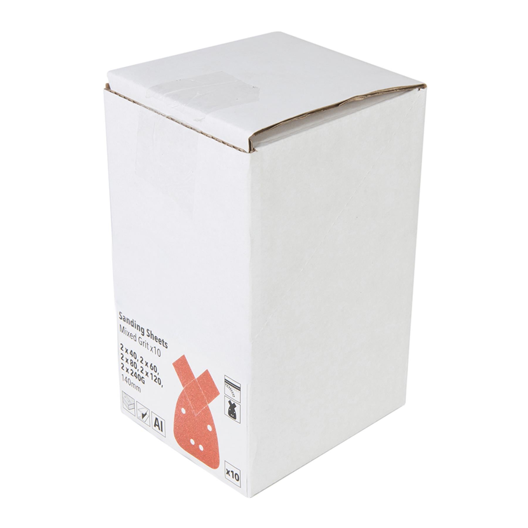 Hook & Loop Detail Sander Sheets & Tips 140mm 10Pk