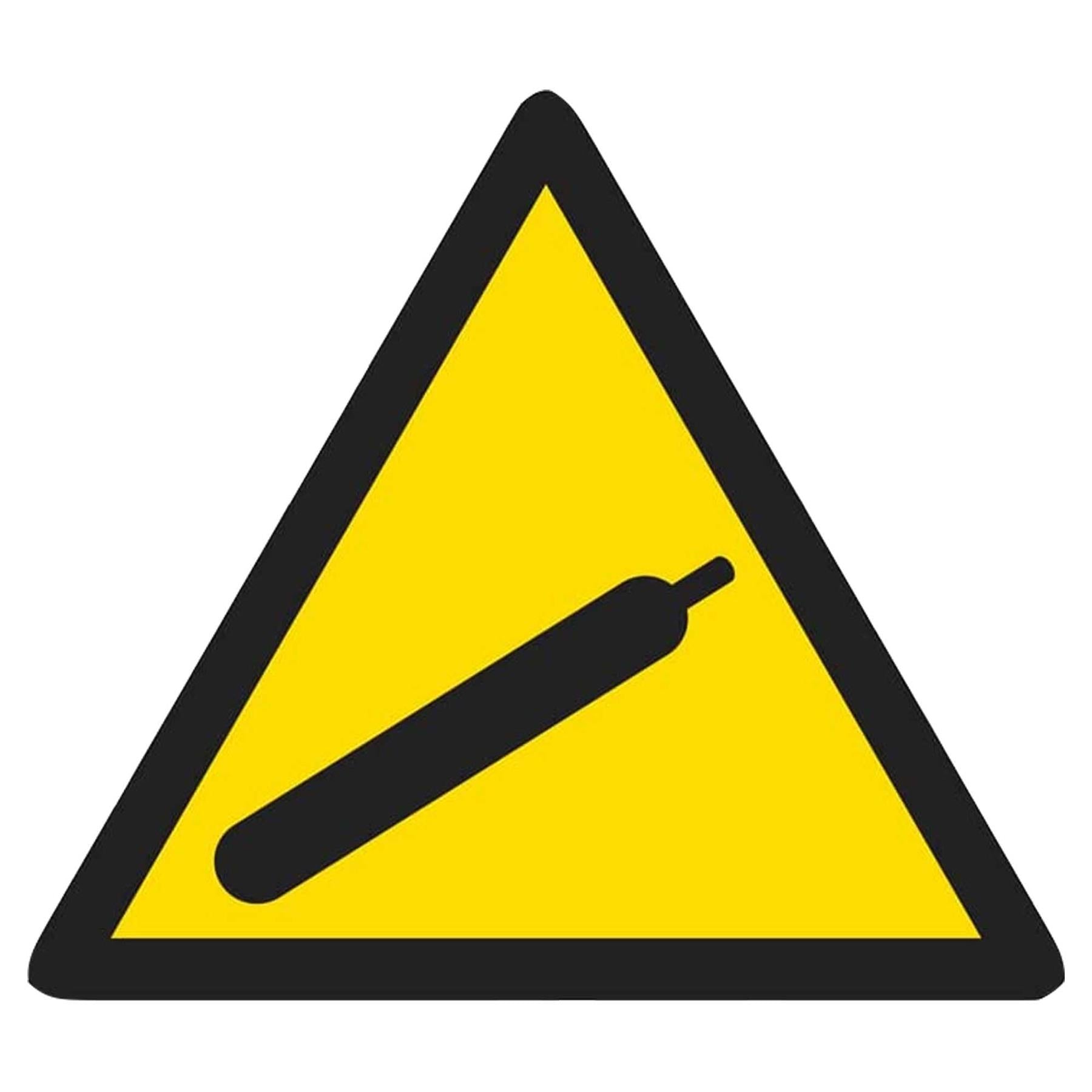 Sealey Danger Oxygen Cylinders - Warning Safety Sign - Self-Adhesive Vinyl