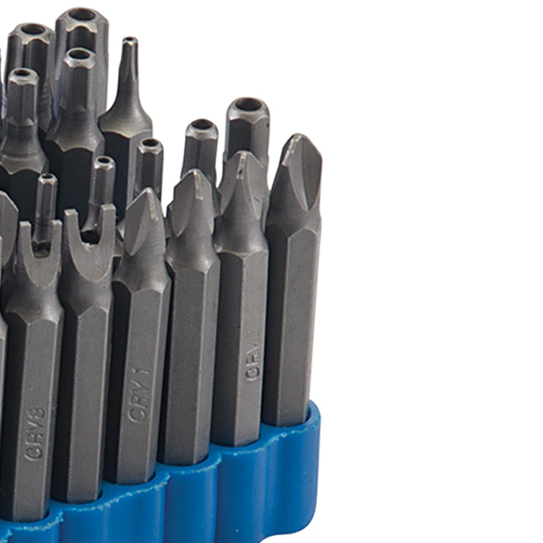 33Pc Security Magnetic Bit Set Screwdriver Holder Torx Hex Star - 50mm