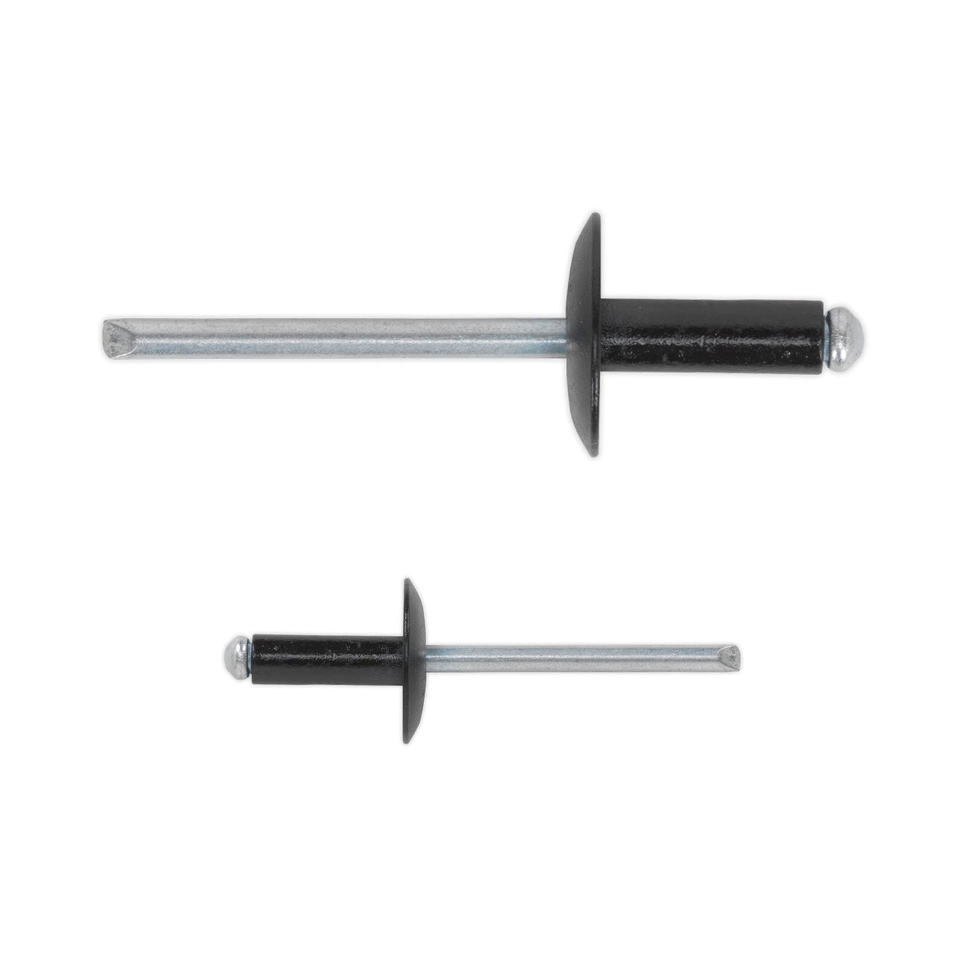 Sealey Aluminium Rivet Black Large Flange 4.8 x 18mm Pack of 200