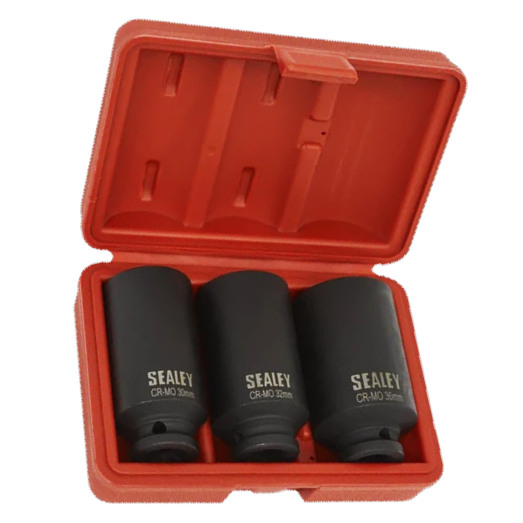 Sealey Impact Hub Nut Socket Set 3pc 12-Point 1/2"Sq Drive