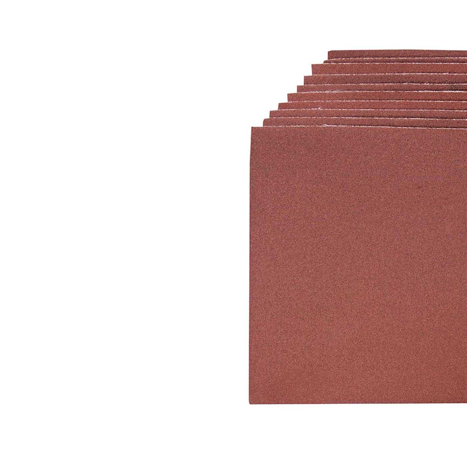 Emery Cloth Hand Sanding Sheets 10Pk Grit 180 Quality For Metal & Rust Removal