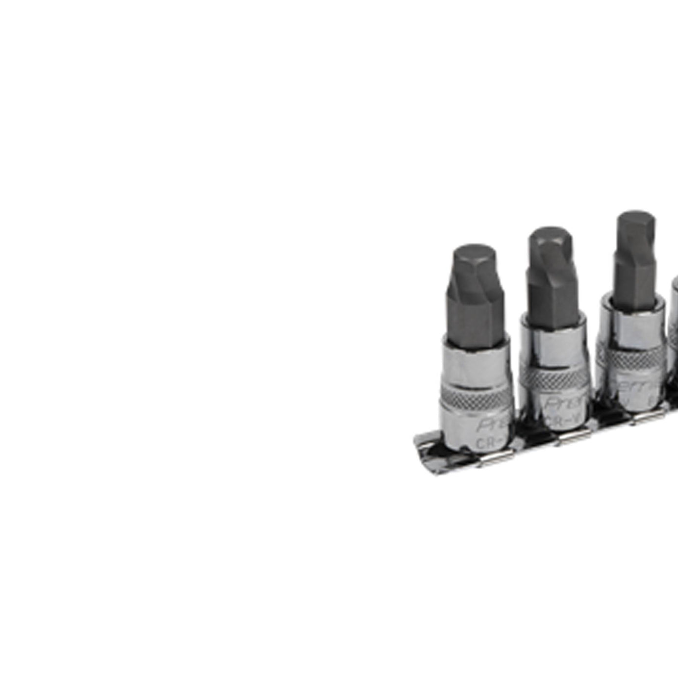 Sealey Hex Socket Bit Set Lock-On 8pc 1/4" & 3/8"Sq Drive Metric