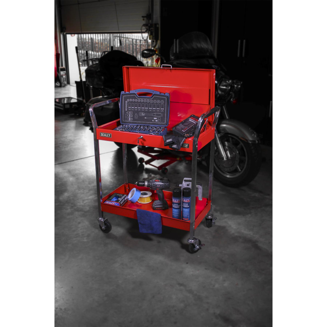 Sealey Trolley 2-Level Heavy-Duty with Lockable Top