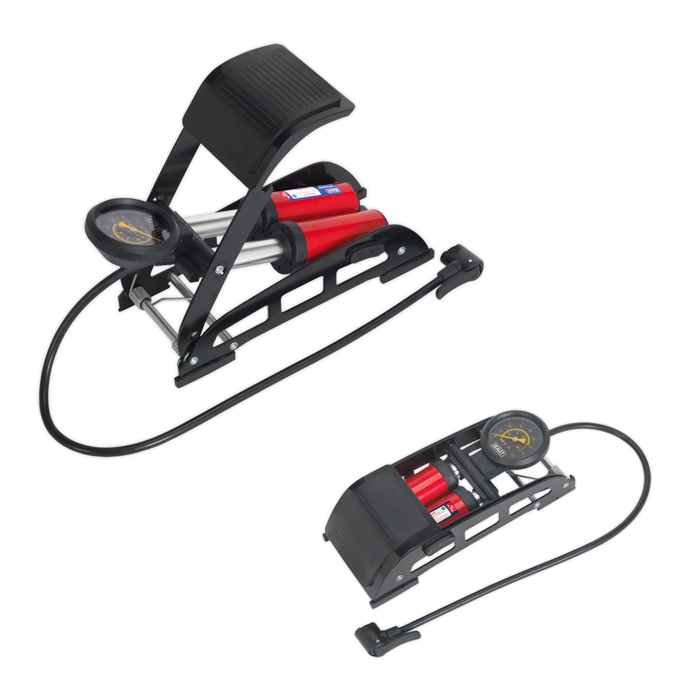 Sealey Foot Pump Twin Barrel