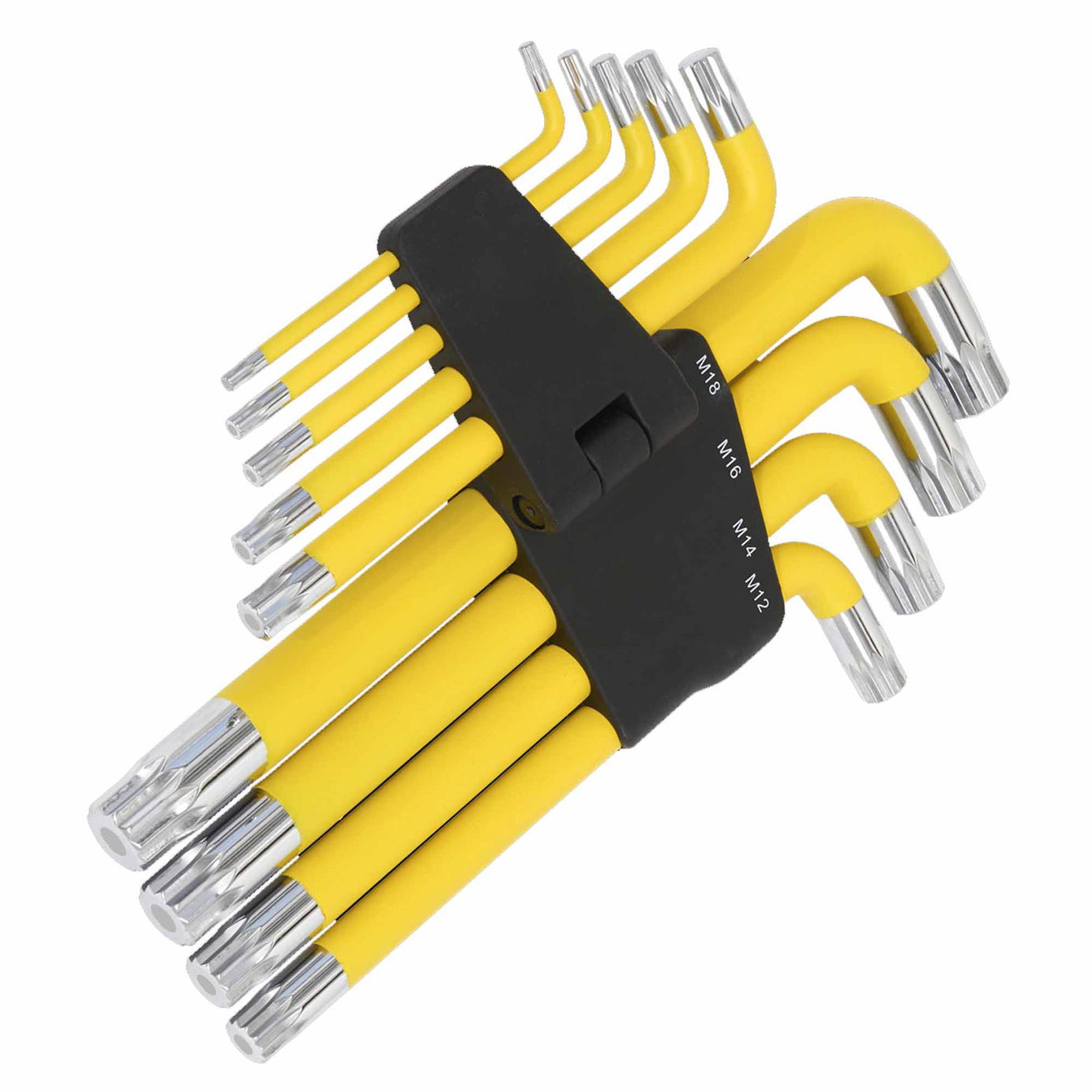 Sealey Long Jumbo Spline Key Set 9pc Anti-Slip