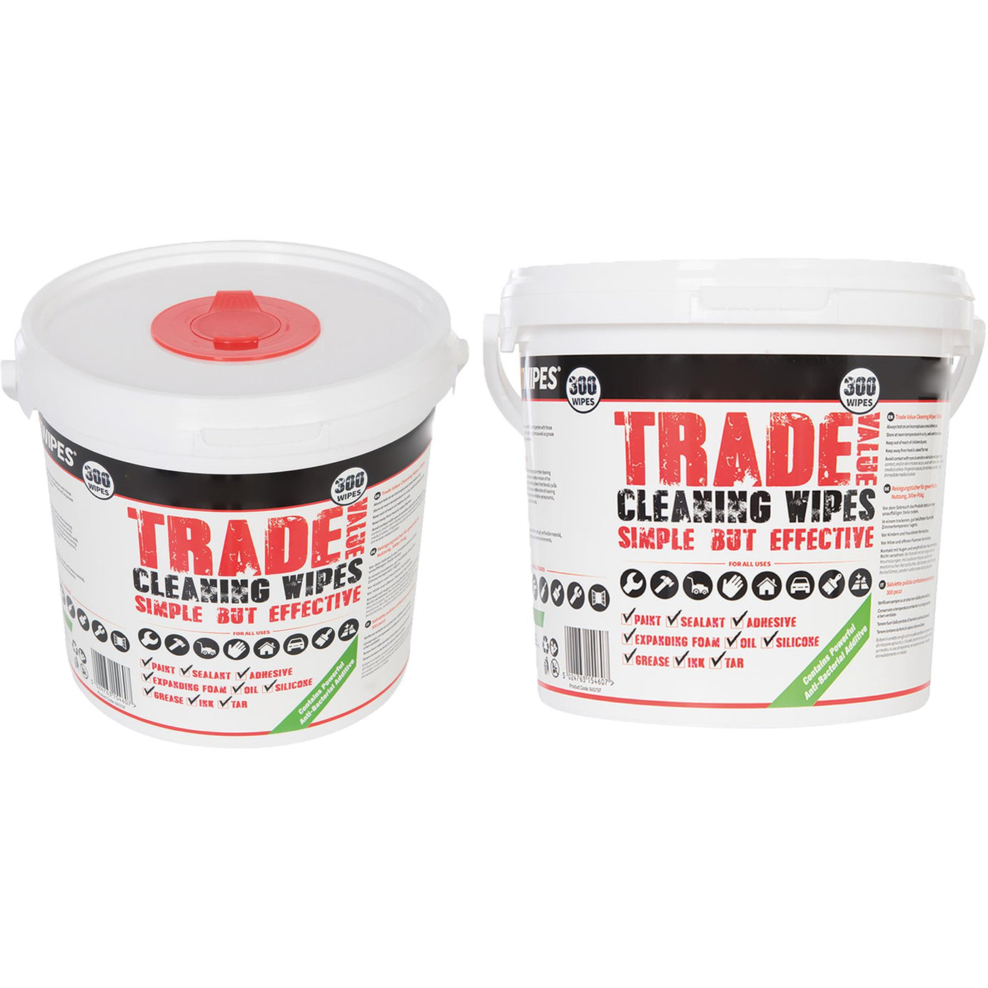 Quality 300pc Trade Value Anti-Bacterial Cleaning Wipes 3 Boxes