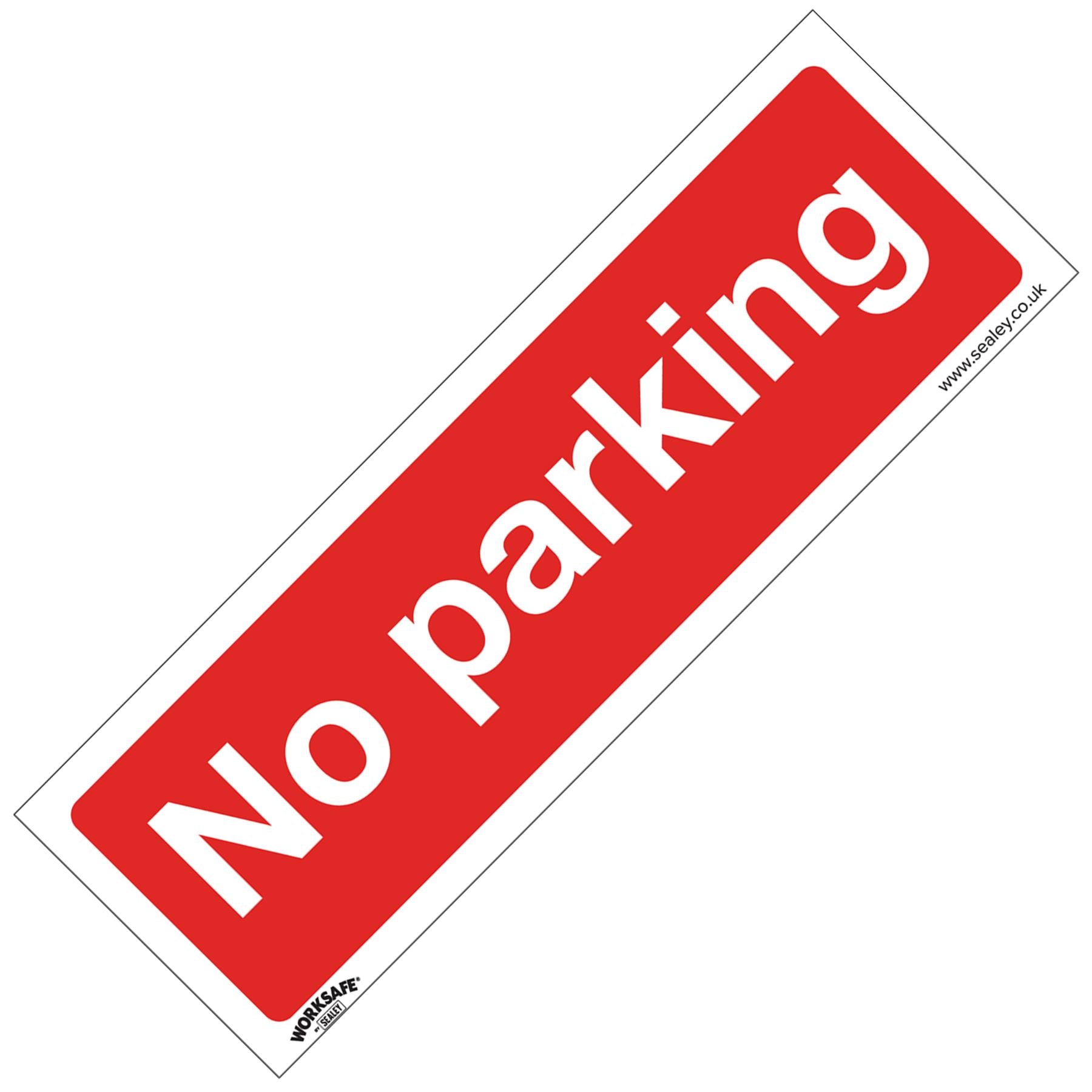 Prohibition Safety Sign - No Parking - Rigid Plastic