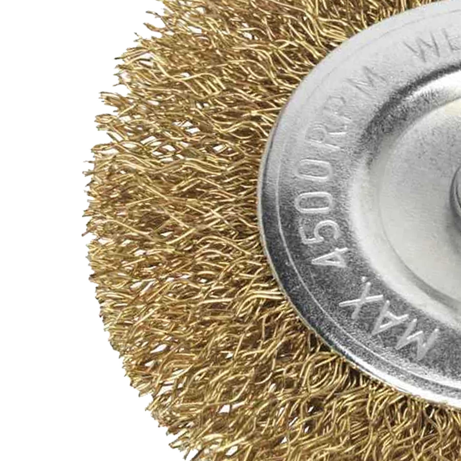 Sealey Flat Wire Brush 75mm with 6mm Shaft