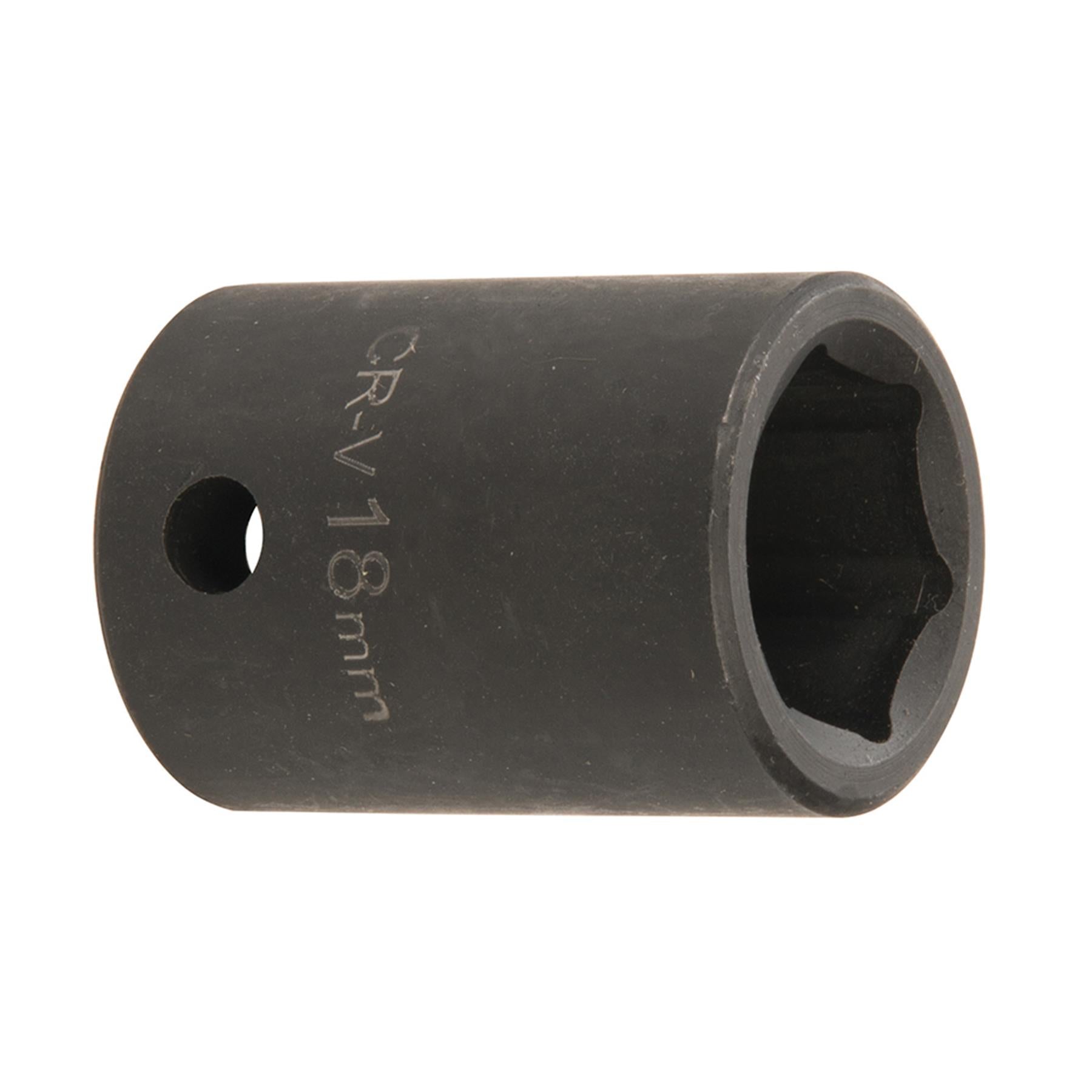 Impact Socket 1/2" Drive 6pt Metric 6 Point Hex Corrotion Resistant Sockets 18mm