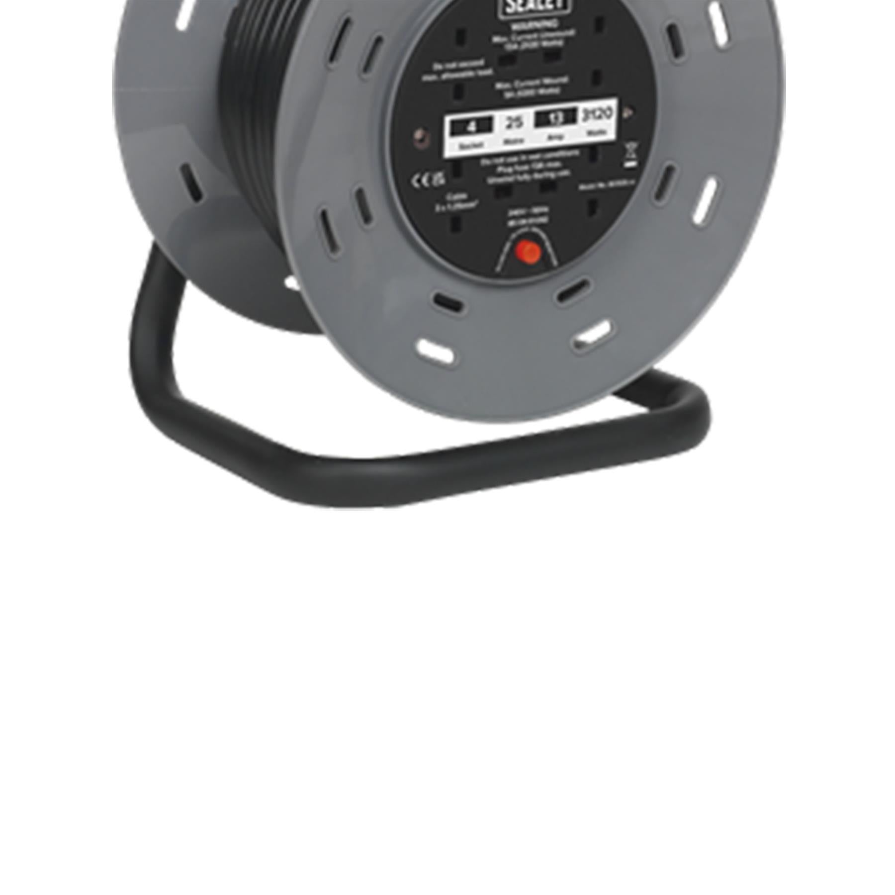 Cable Reel 25m 4 x 230V 1.25mm² Thermal Trip