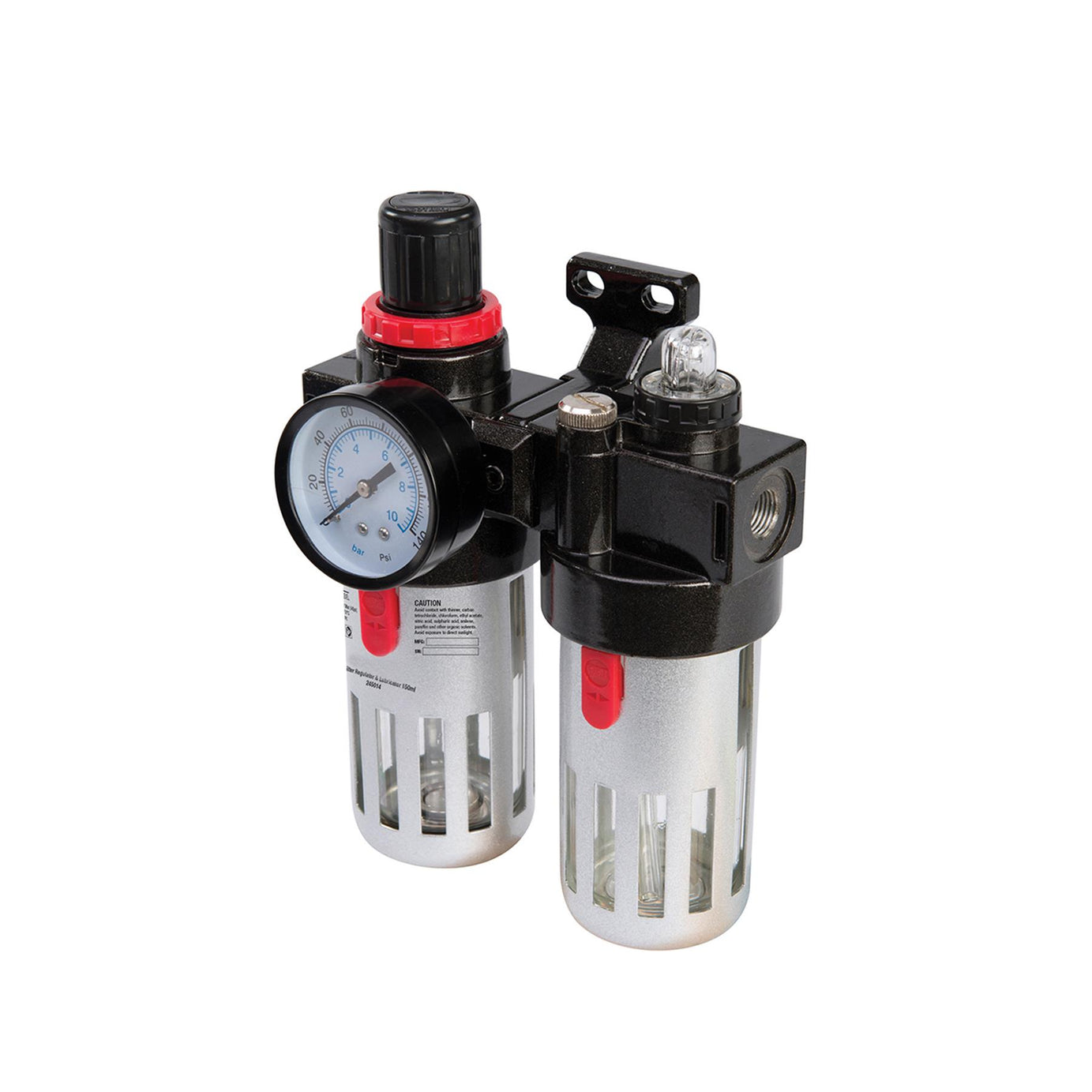 Air Filter Regulator & Lubricator Capacity 150ml Adjustable Pressure Range