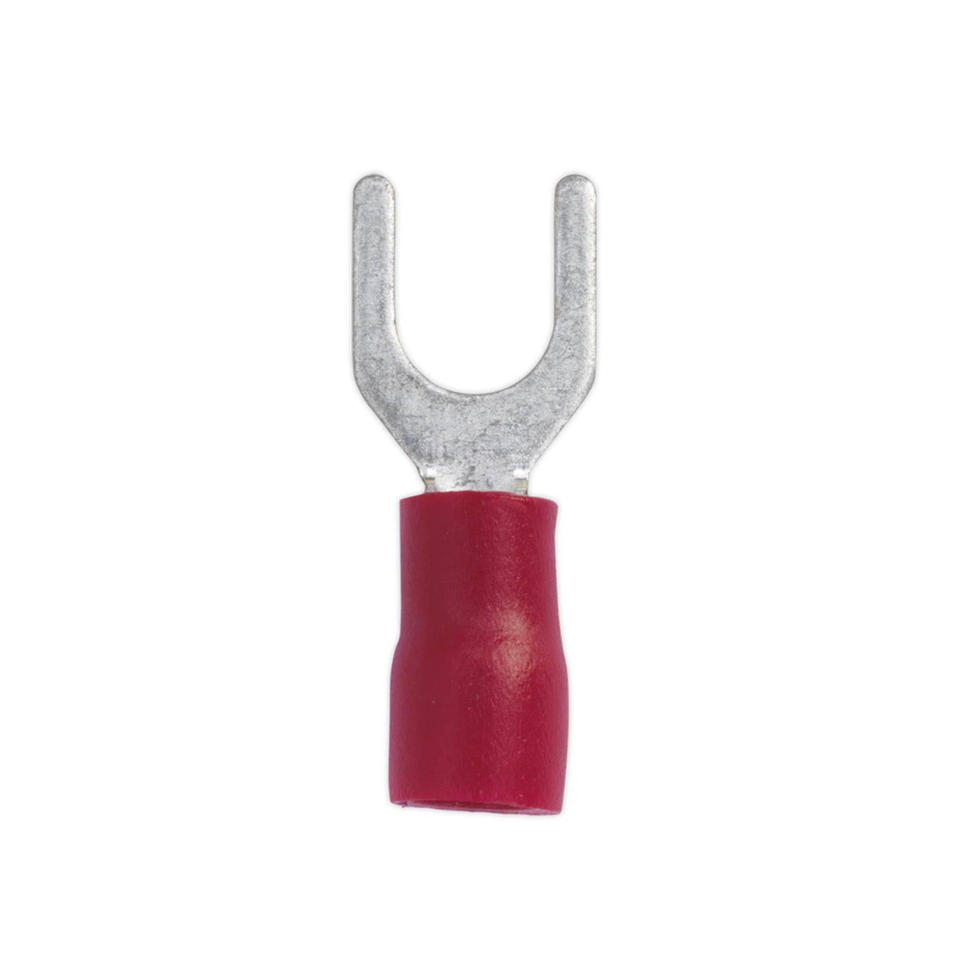 Easy-Entry Fork Terminal 5.3mm (2BA) Red Pack of 100. Sealey