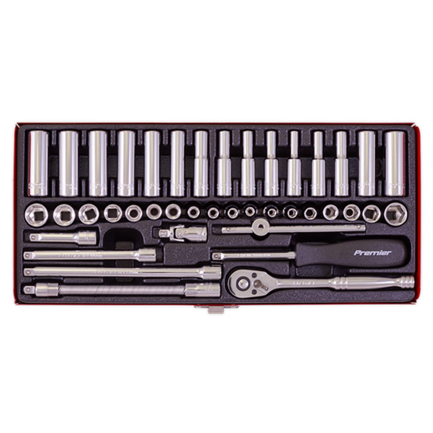 Sealey Socket Set 41pc 1/4"Sq Drive 6pt WallDrive� - Metric/Imperia