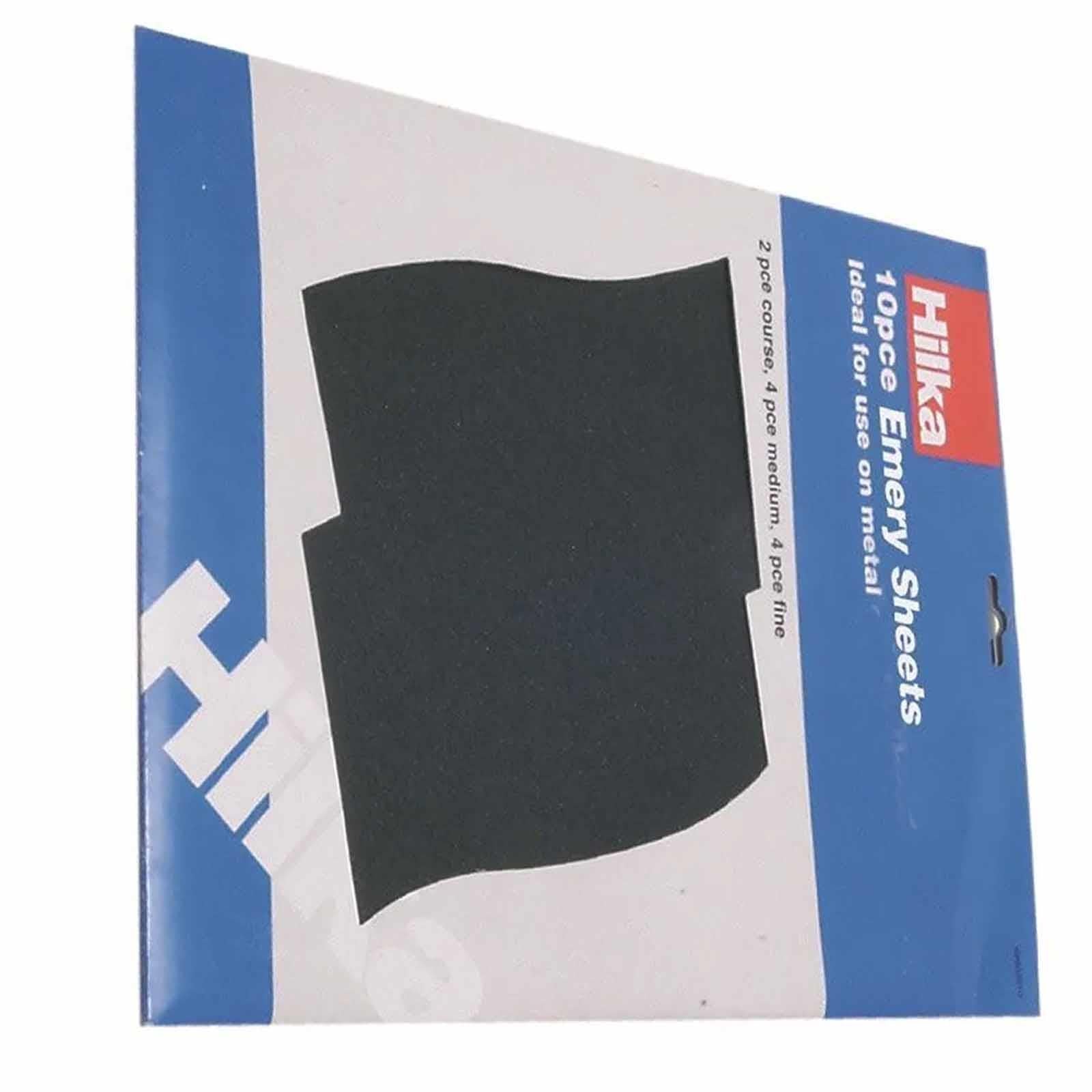 10Pcs Wet & Dry Assorted Emery Sand Paper Fine Extra Fine Medium Coarse Sheets