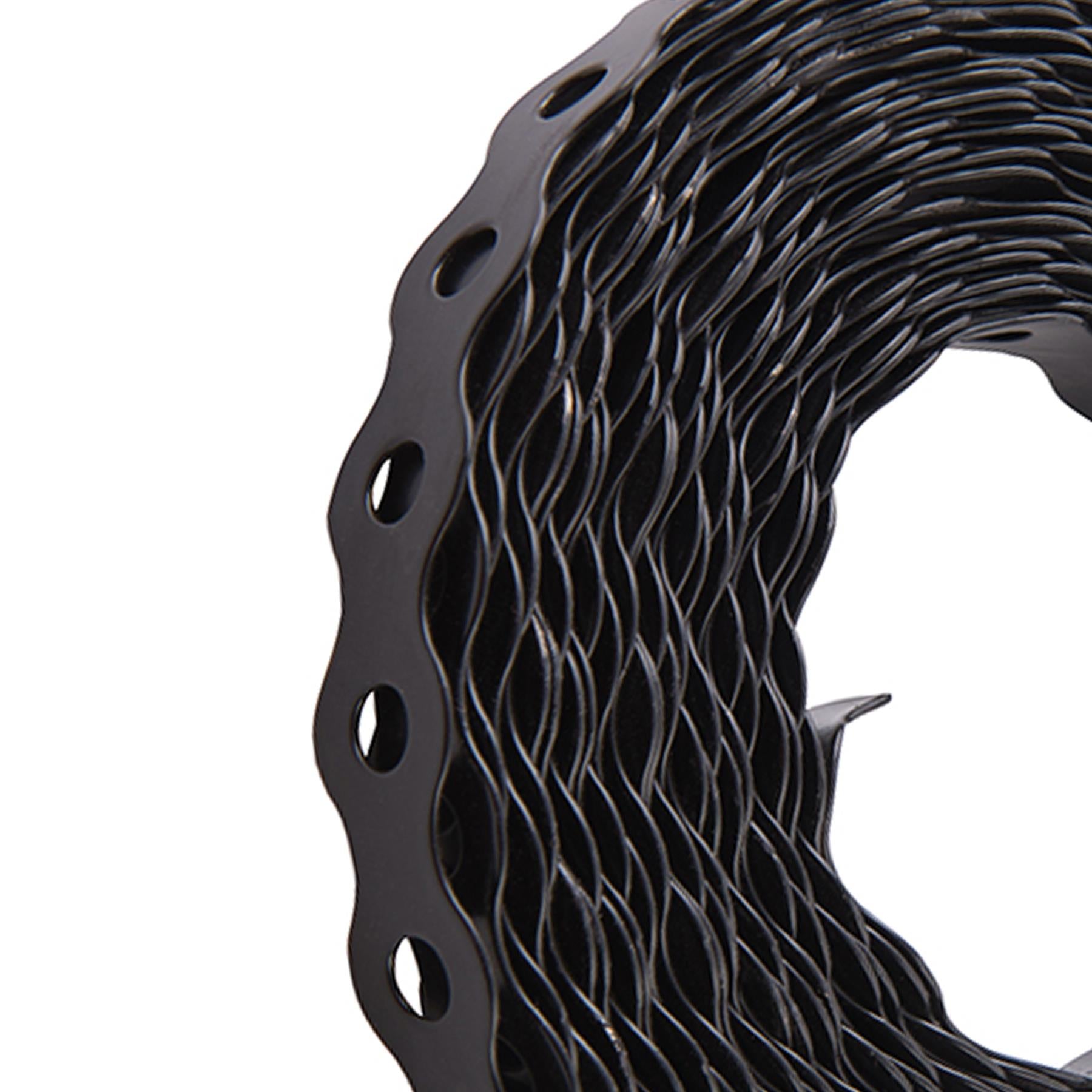 Black Fixing Band Plastic-Coated Galvanised Steel Easy To Bend / Twist 17mmx10M