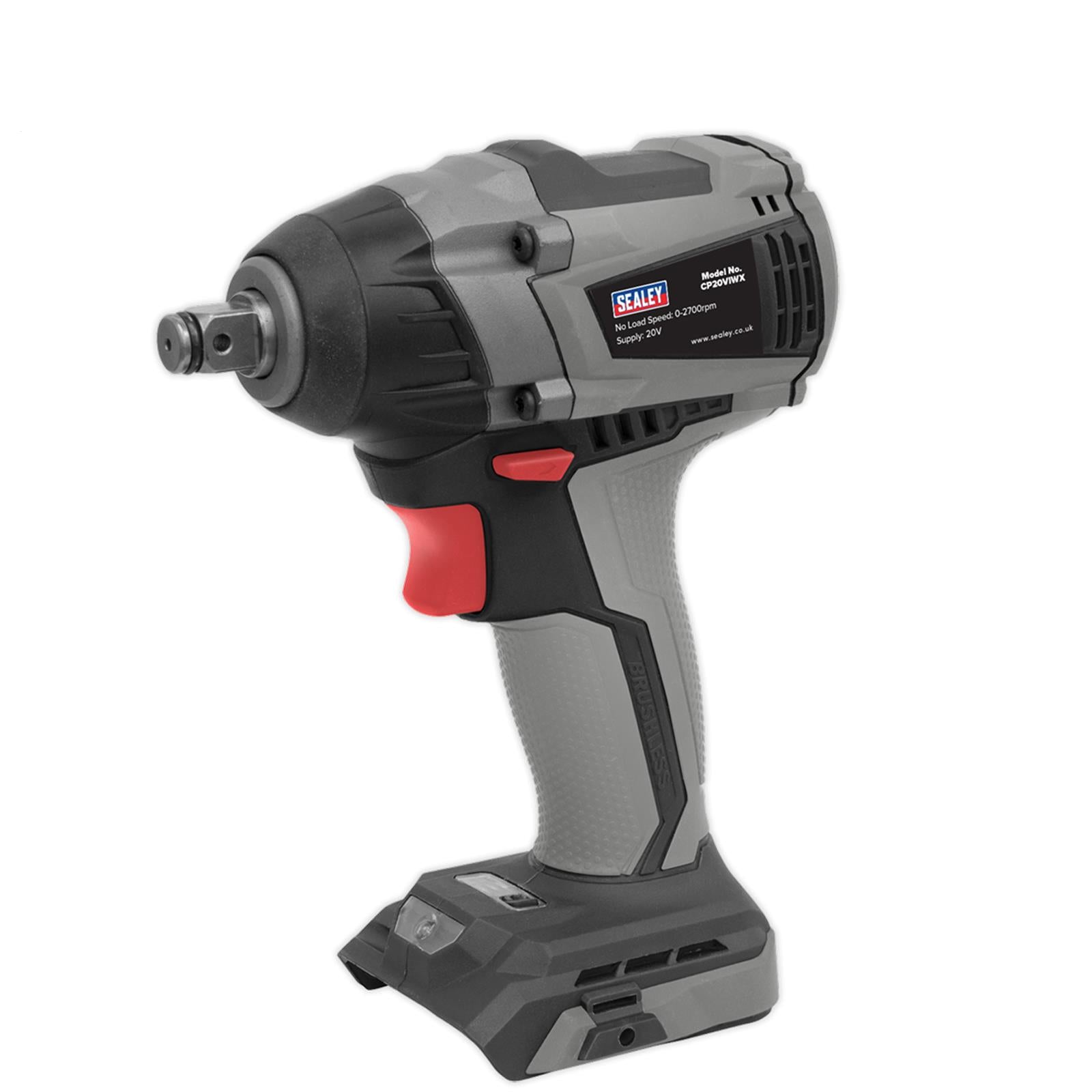 Sealey CP20VIWXKIT Brushless Impact Wrench Kit 1/2"Sq Drive 20V 300Nm - 2 Batter