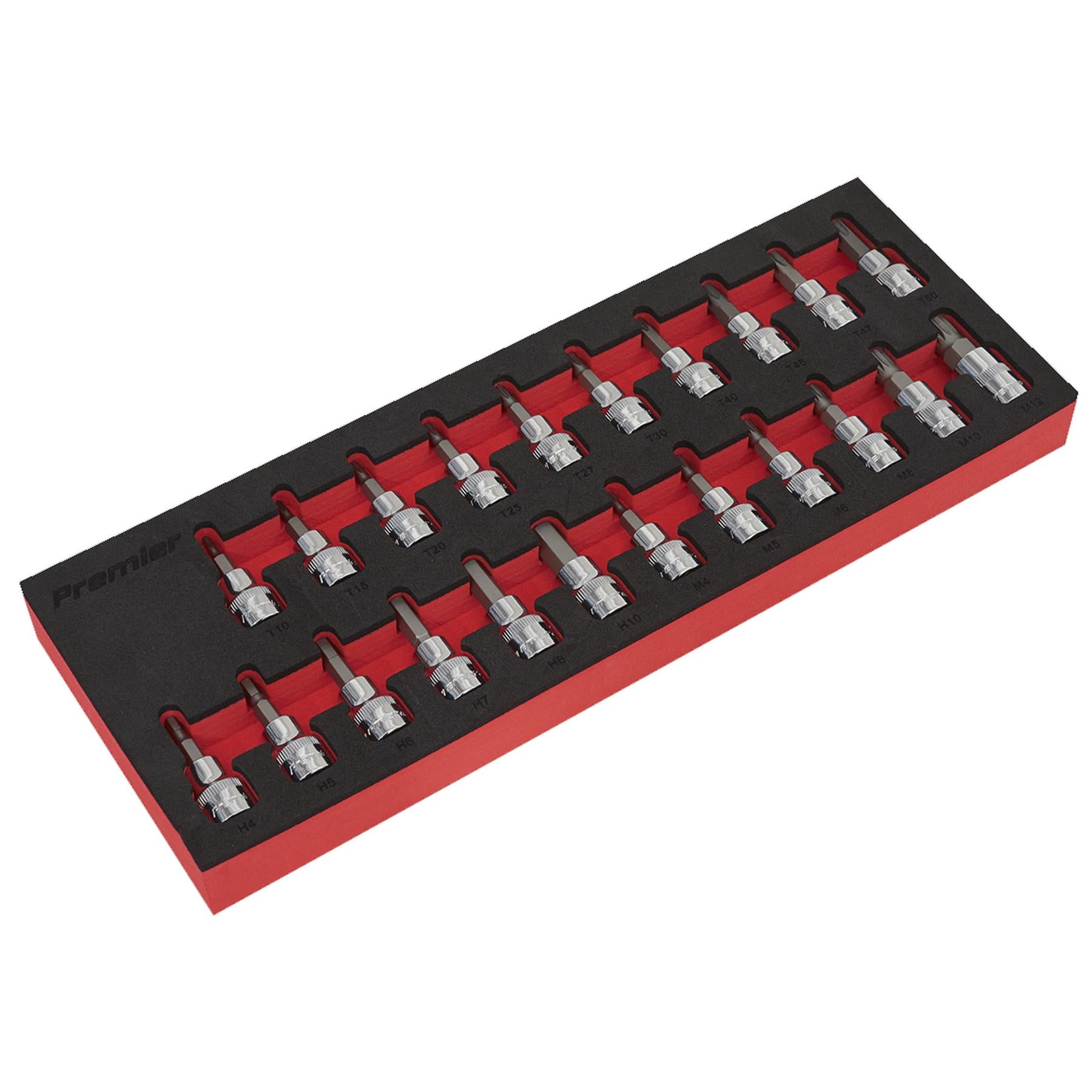Sealey Socket Set 13pc 1/2"Sq Drive Lock-On 6pt Metric