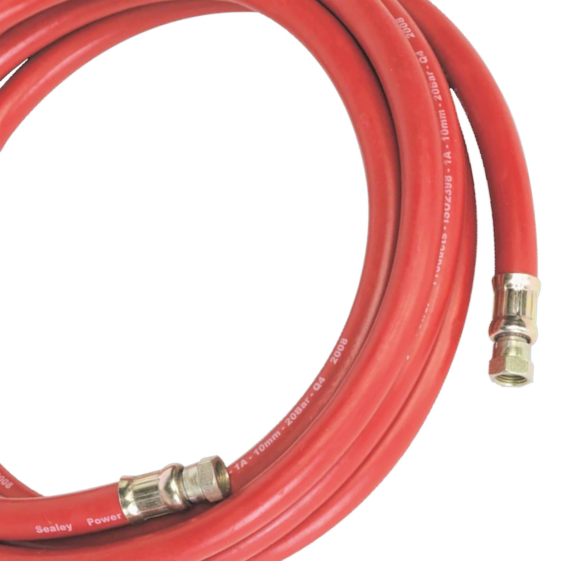 Sealey Air Hose 5m x 10mm with 1/4"BSP Unions