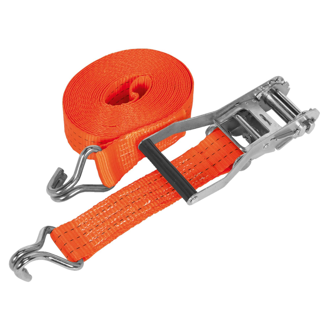 Ratchet Tie Down 50mm x 8m Polyester Webbing 3000kg Breaking Strength Sealey