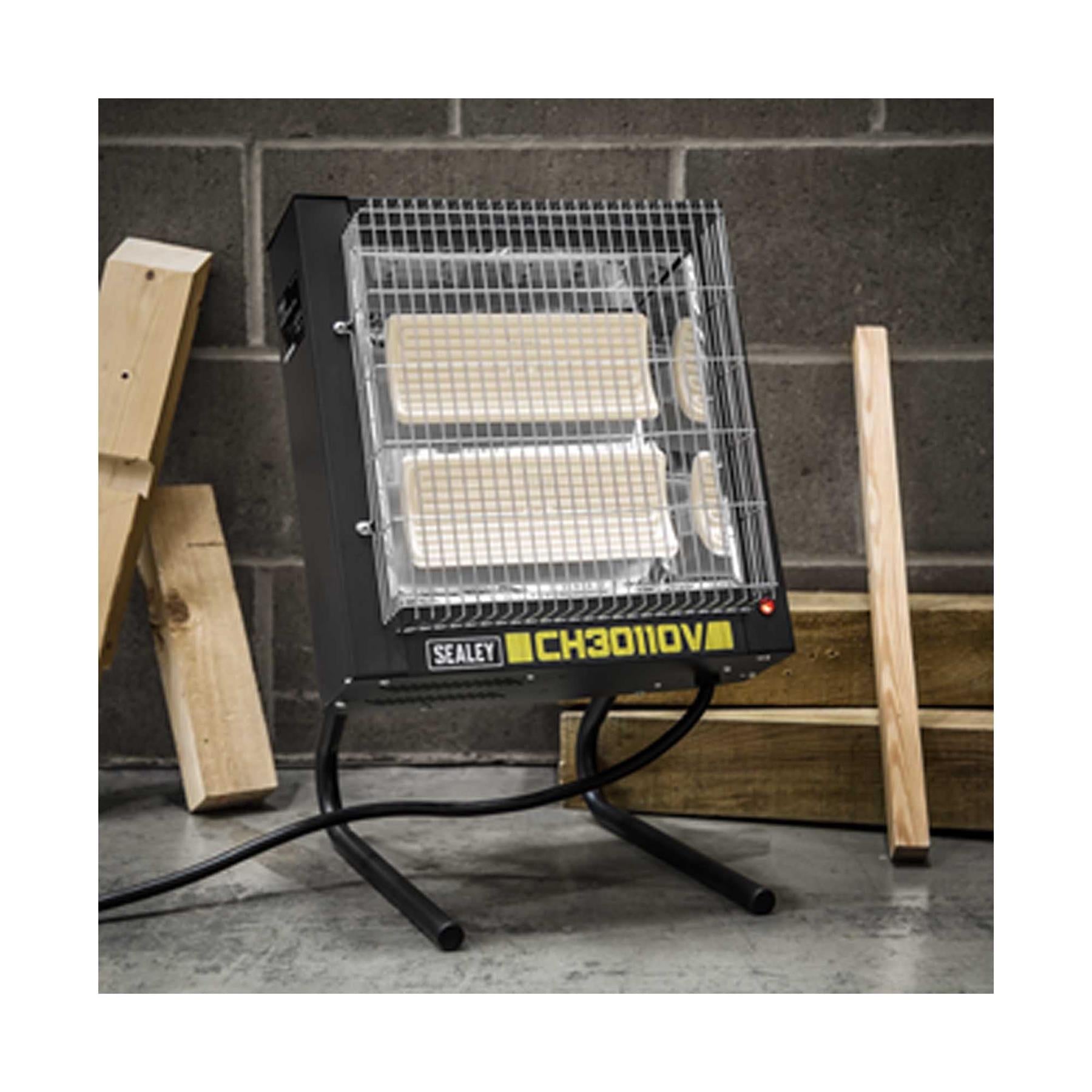 Sealey Ceramic Heater 1.2/2.4kW - 110V