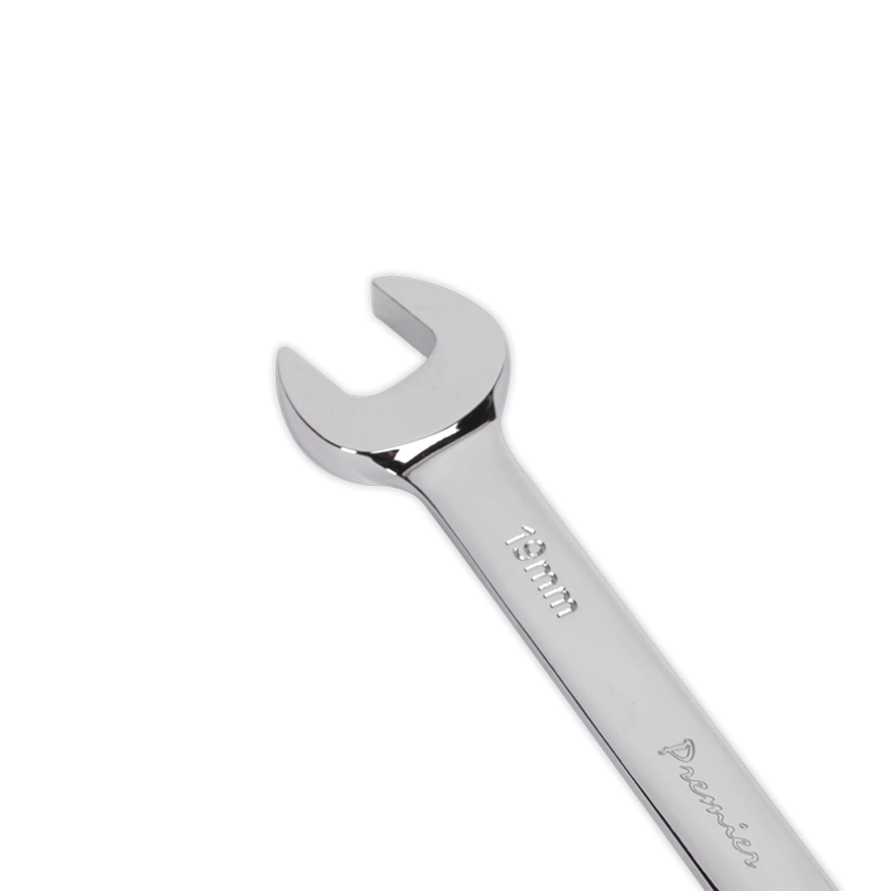 Sealey Ratchet Combination Spanner 19mm Chrome Vanadium Steel