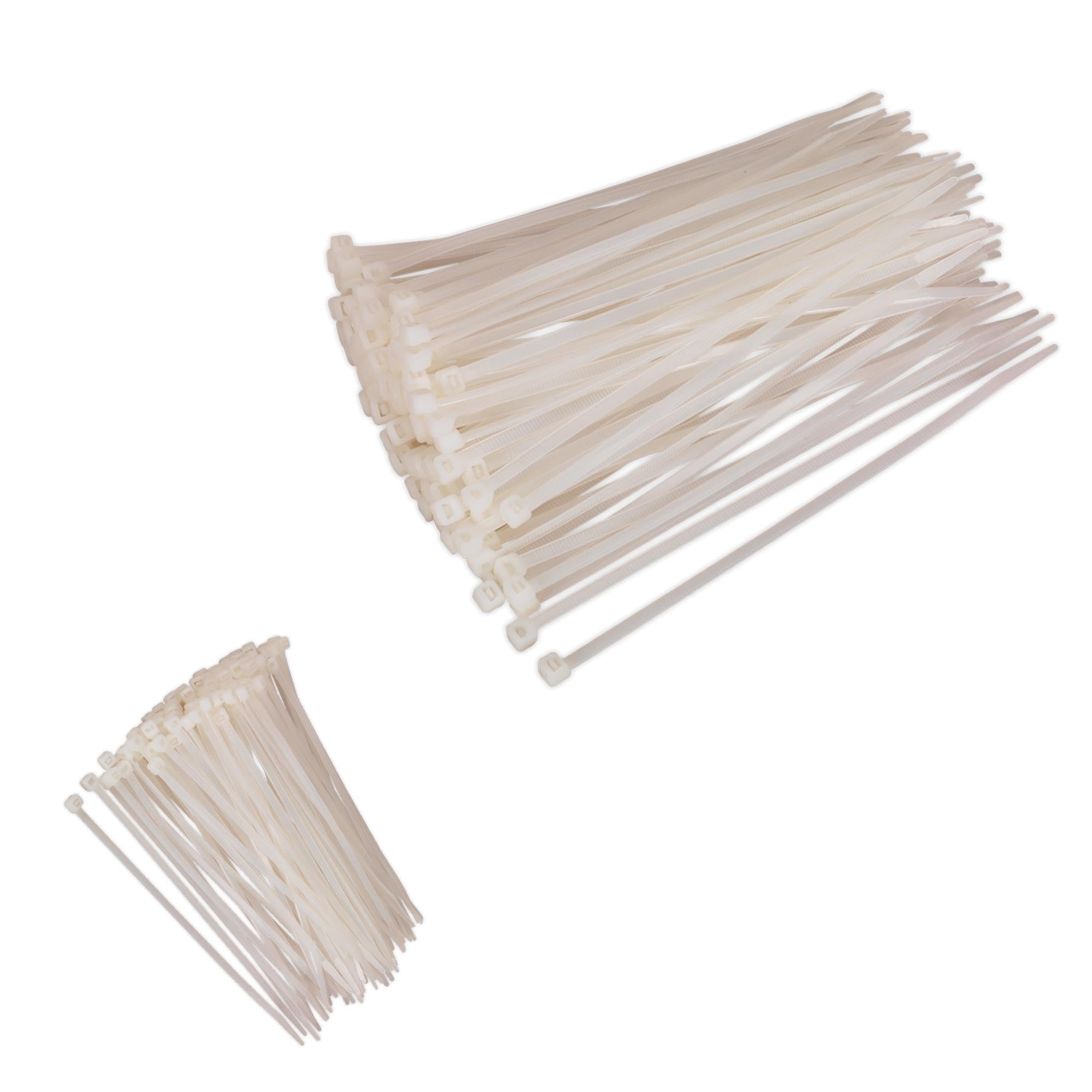 Sealey Cable Tie 200 x 4.8mm White Pack of 100