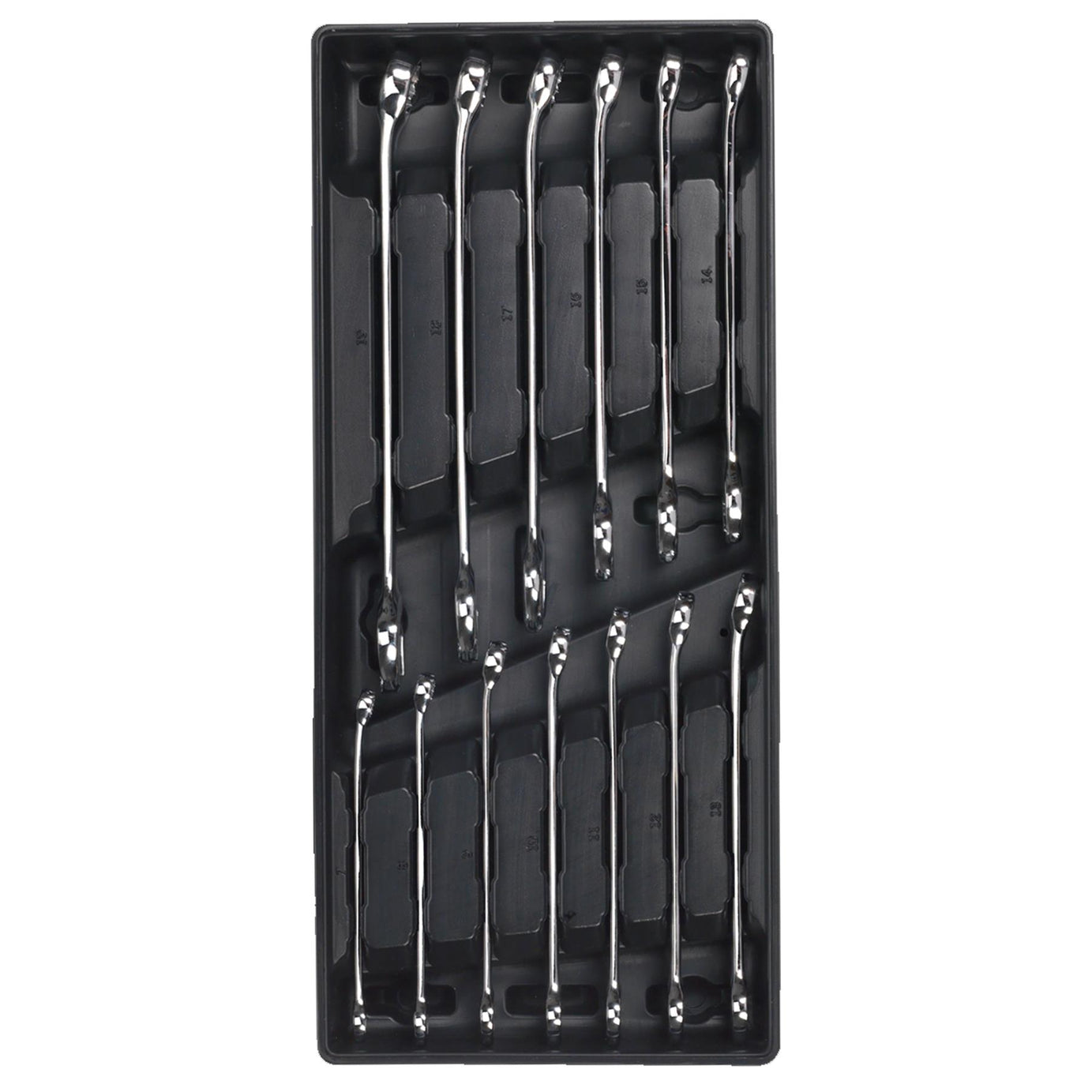 Sealey Tool Tray with Combination Spanner Set 13pc Metric