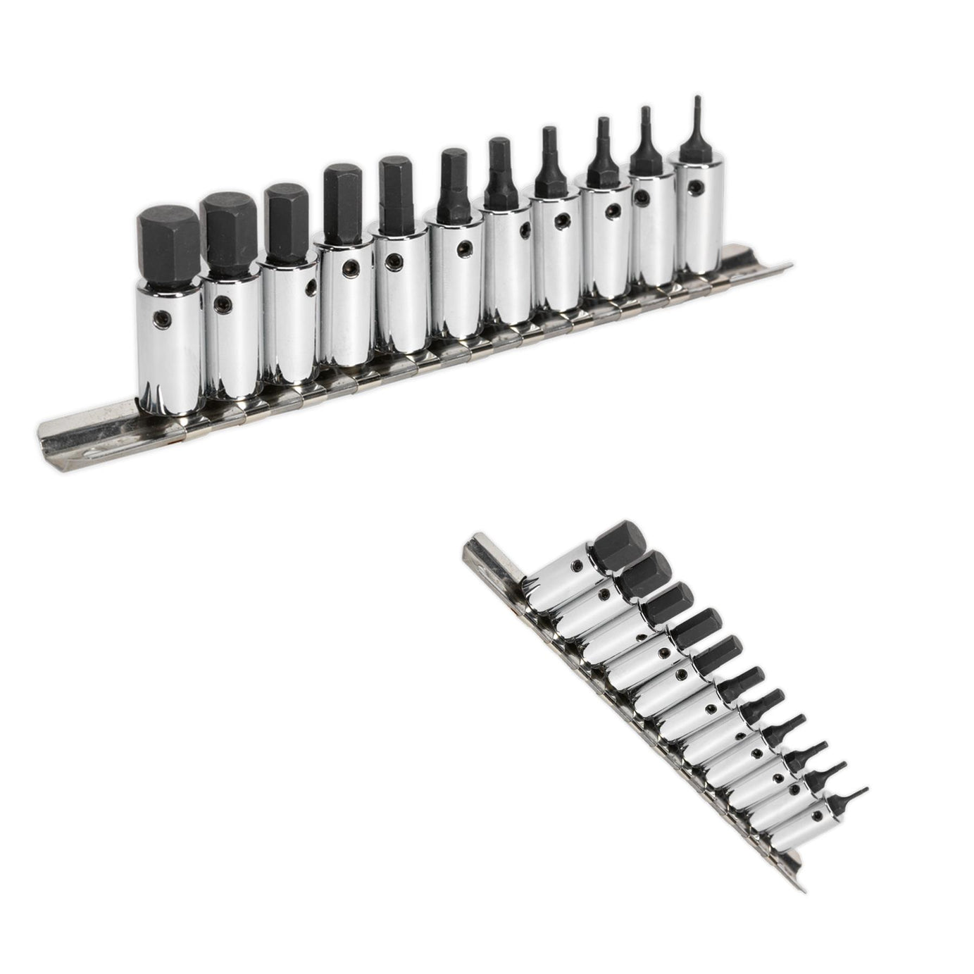Sealey Hex Socket Bit Set 11pc 1/4"Sq Drive Metric
