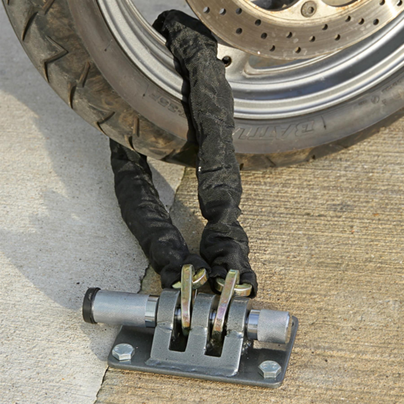 Sealey Motorcycle Locking Ground Anchor - 4 Security Bolts