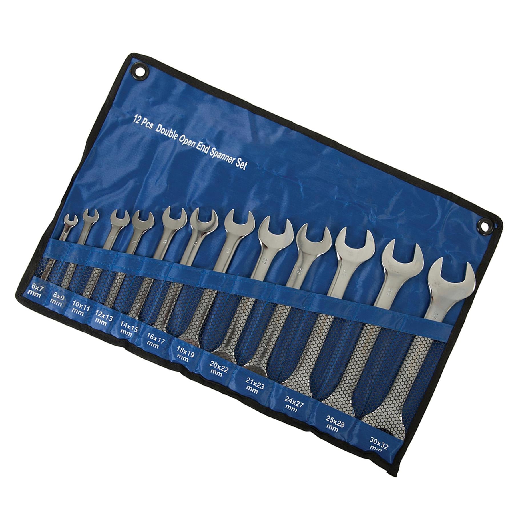 Open Ended Spanner Set 12pce 6 - 32mm Wrench Garage Mechanic Hand Tool