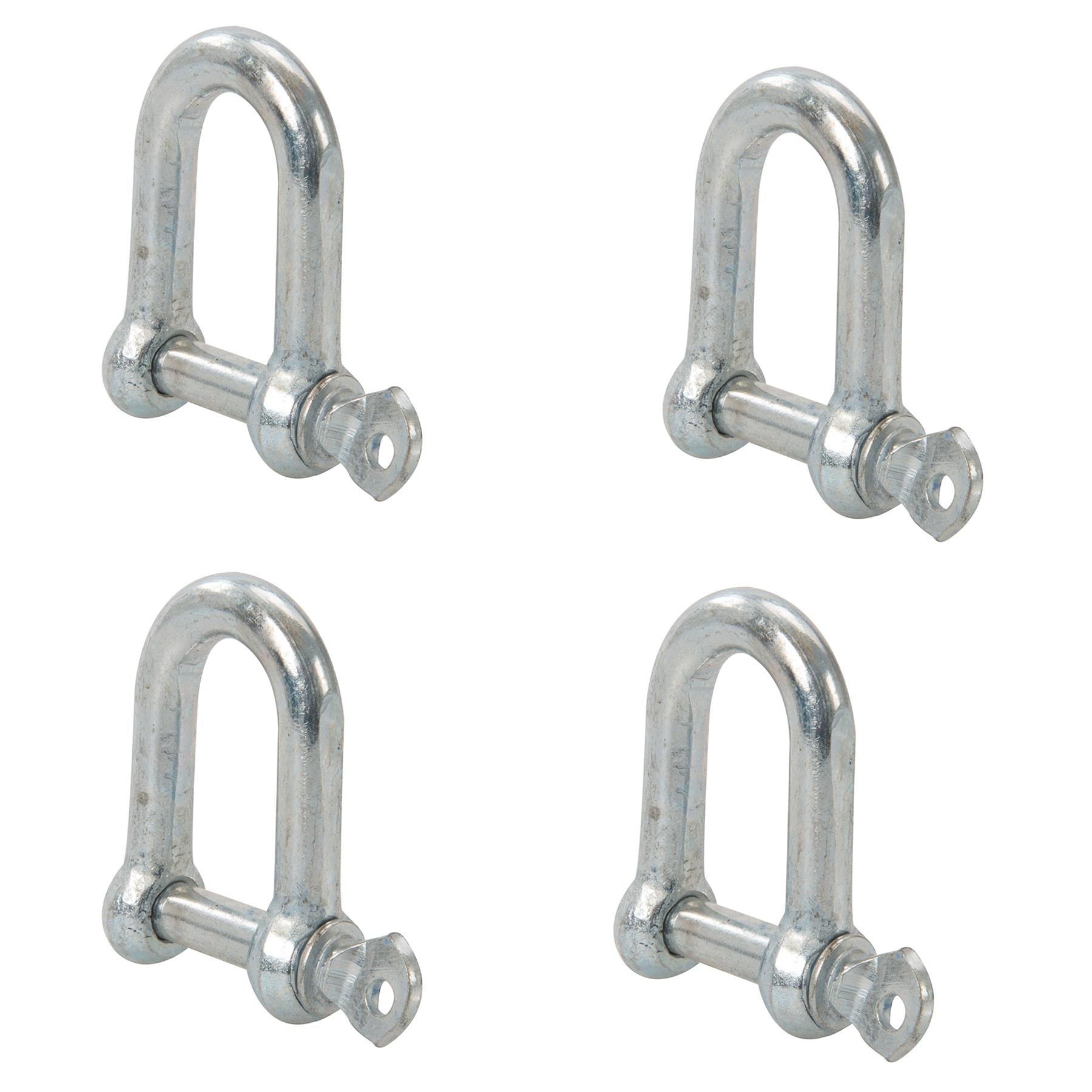 D Shackle Dee Link M12 4pc Galvanised Steel Lifting Towing Rigging Pin Loop