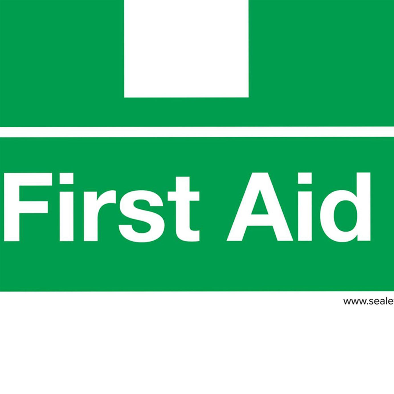 Sealey Safety Sign - First Aid - Rigid Plastic - Pack of 10