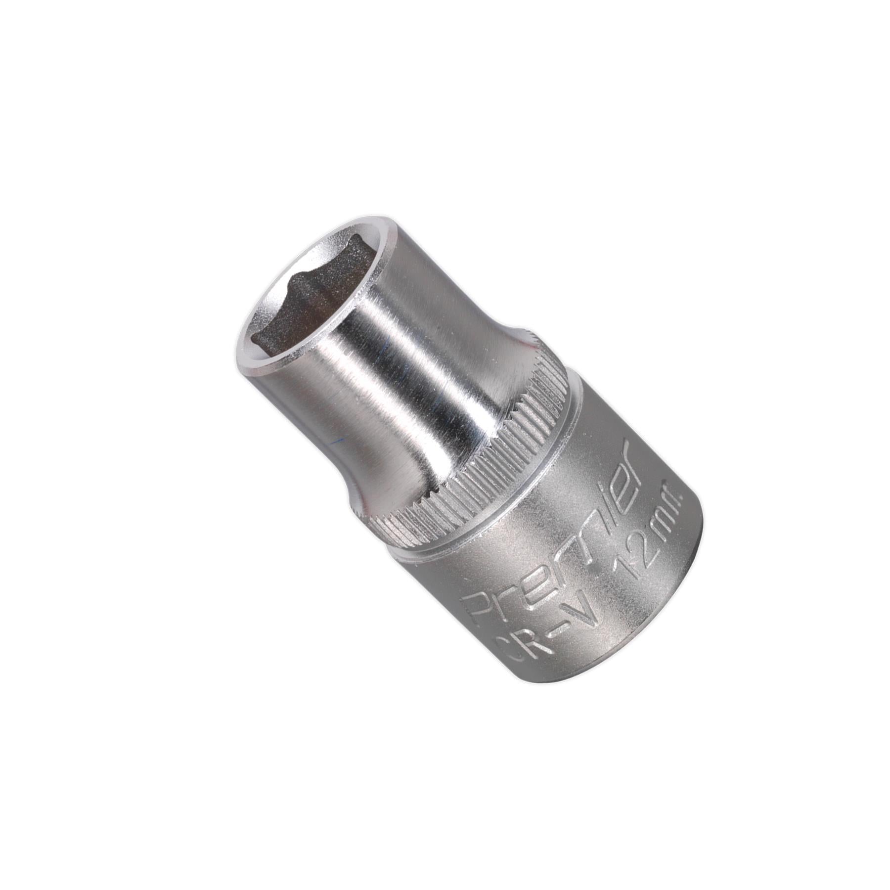 Sealey WallDrive Socket 12mm 1/2"Sq Drive Chrome Vanadium Steel