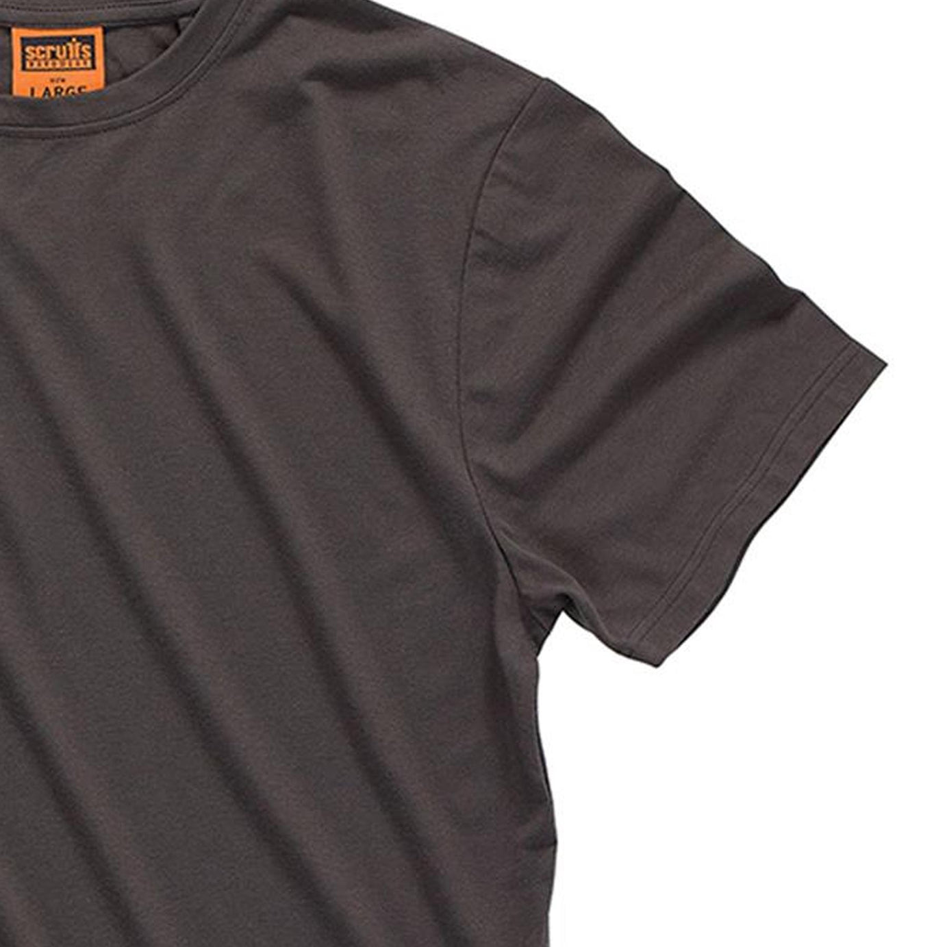 Scruffs Crew Neck T Shirt Short Sleeve Workwear Work Top Graphite Grey L