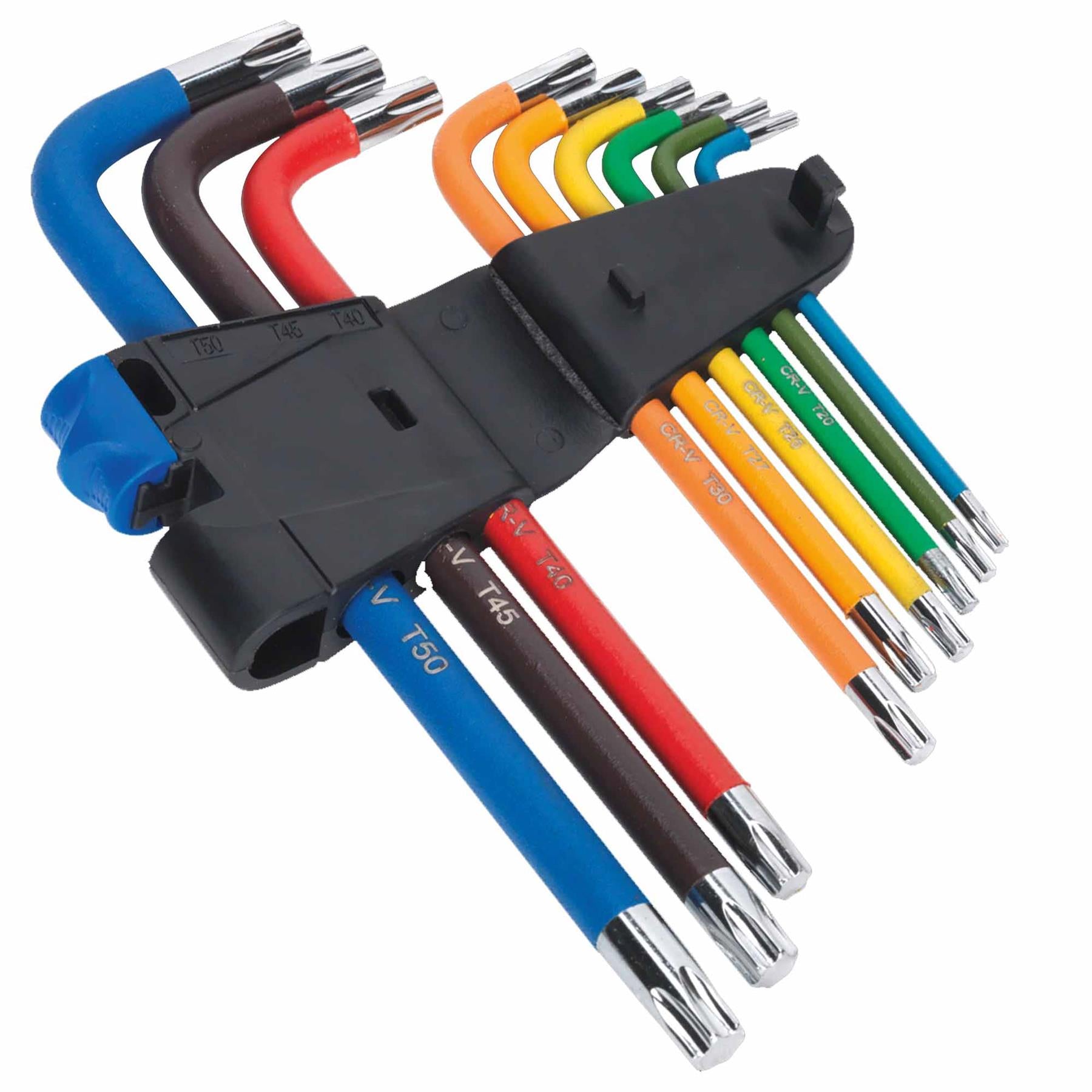 Sealey TRX-Star* Key Set 9pc Colour-Coded Long