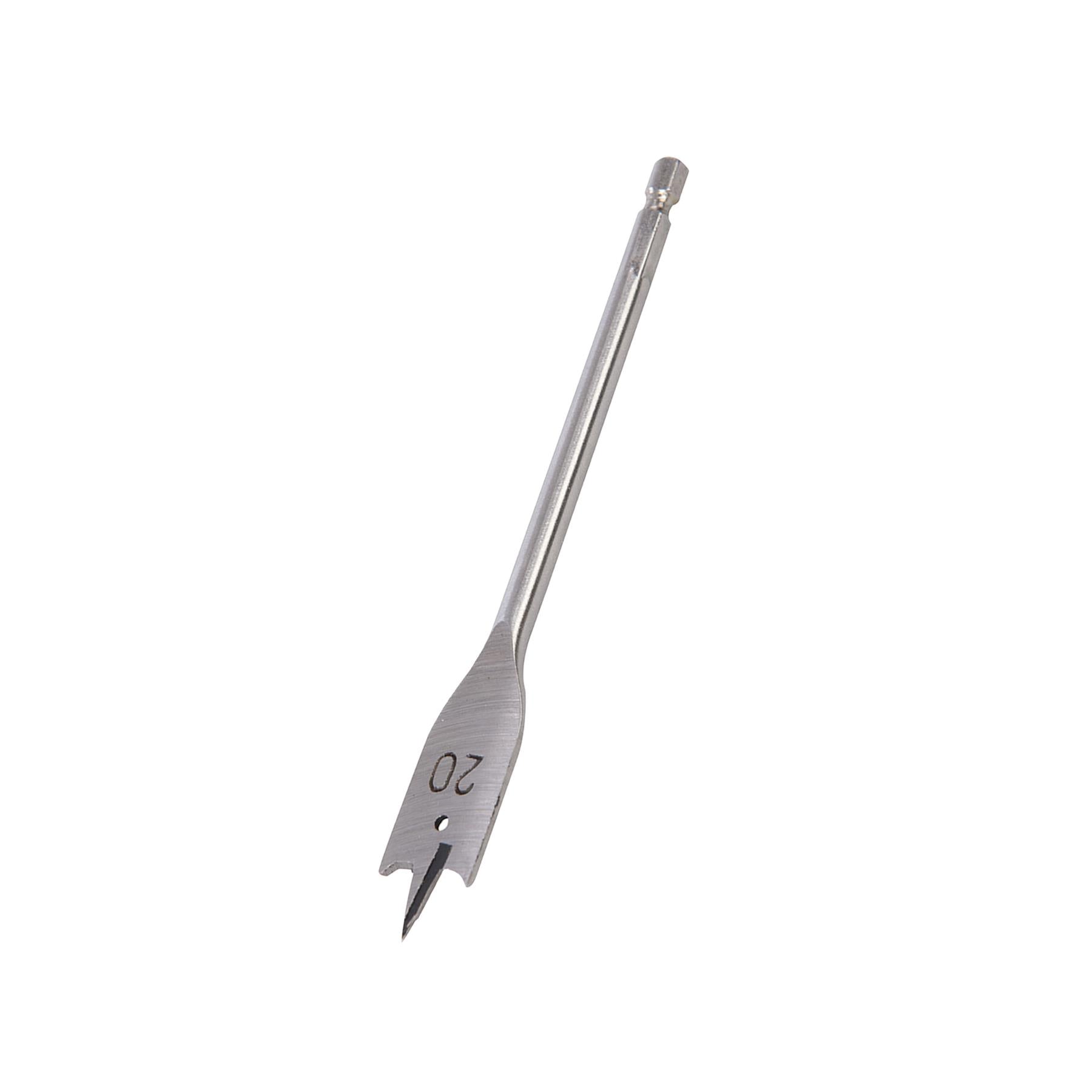 Flat Wood Drill Bit Set Titanium Hole Cutter Borer  Silver 20mm