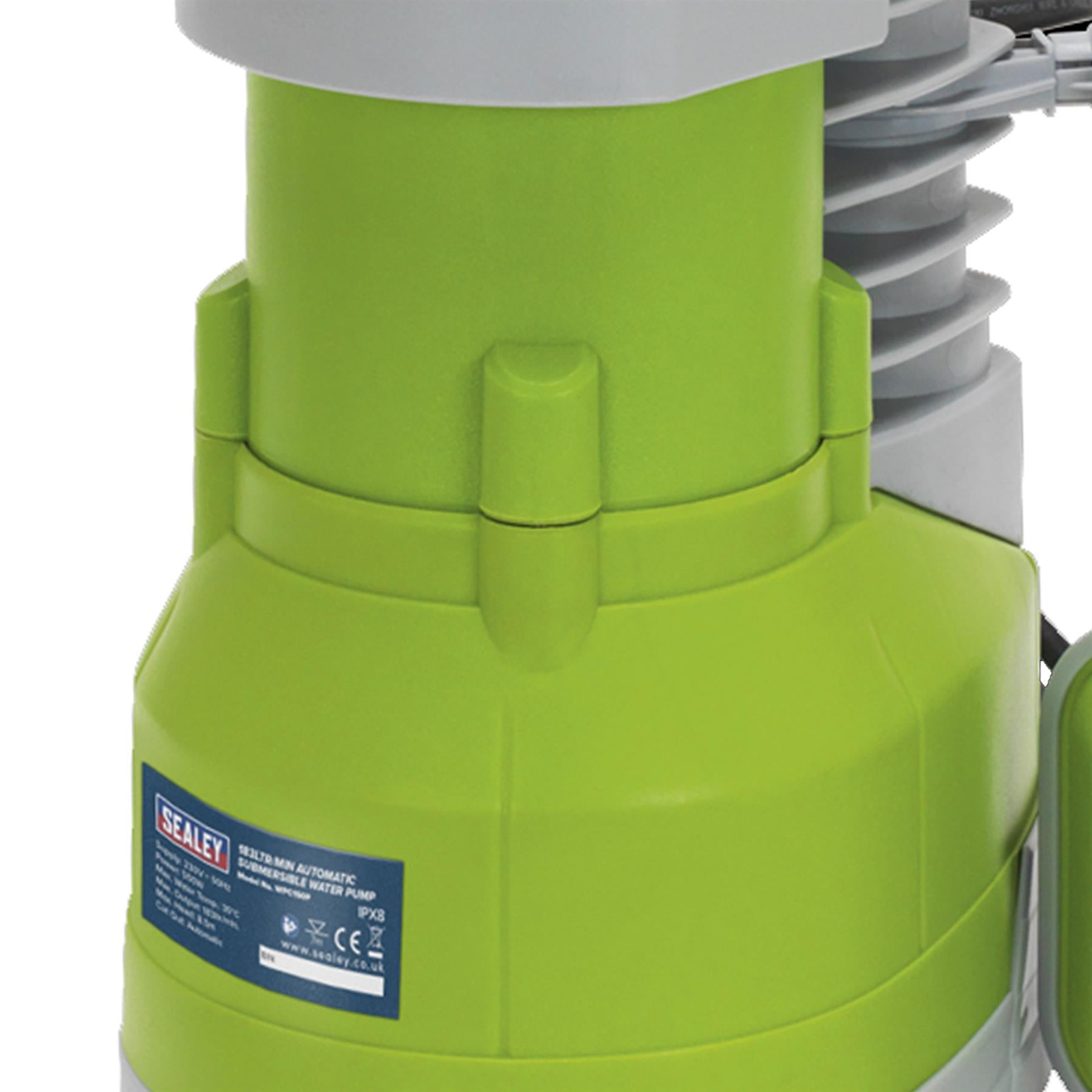 Submersible Clean Water Pump Automatic 183L/min 230V Sealey
