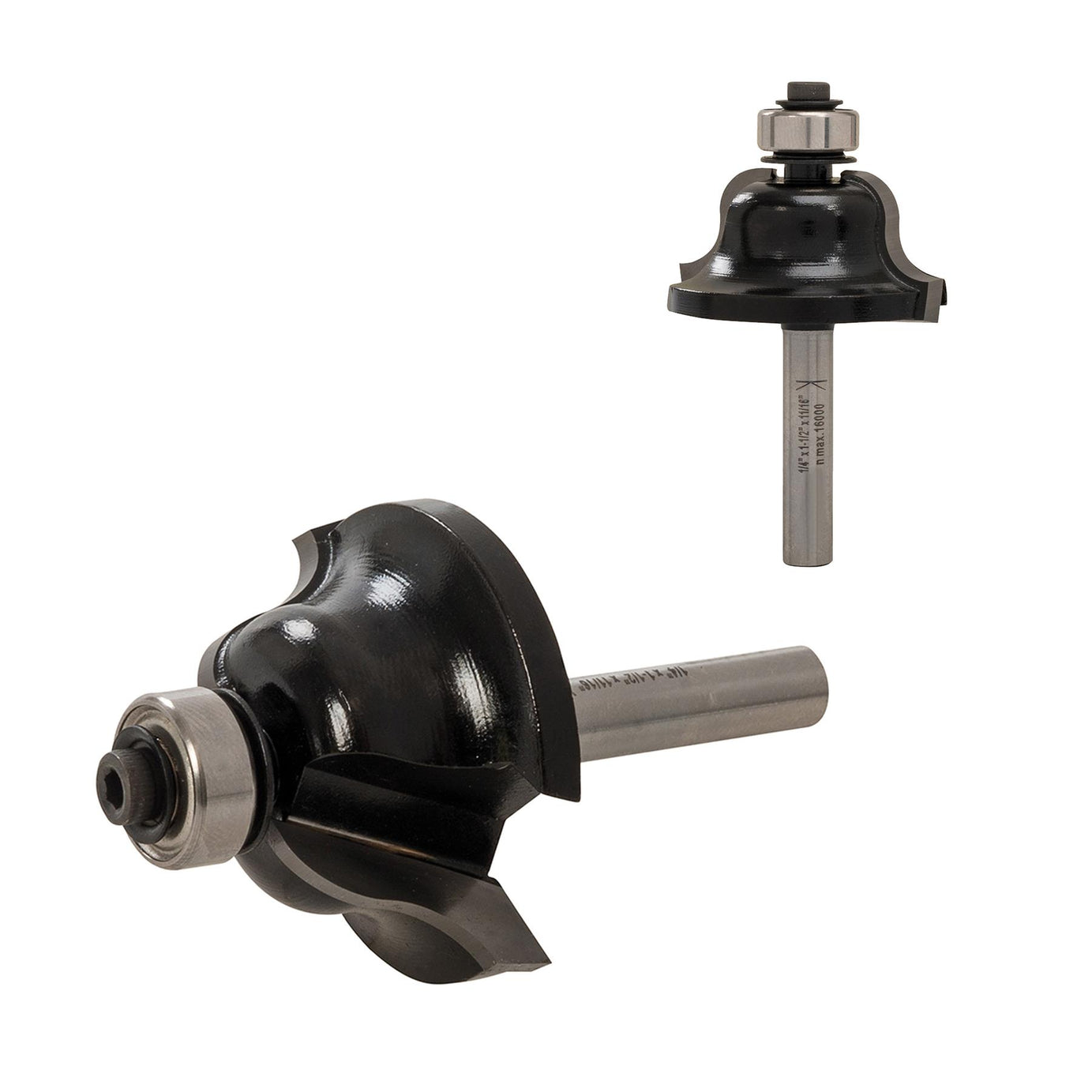 1/4" Roman Ogee Bit 1 1/2" X 11/16" Premium Tungsten Carbide Cutting Edges