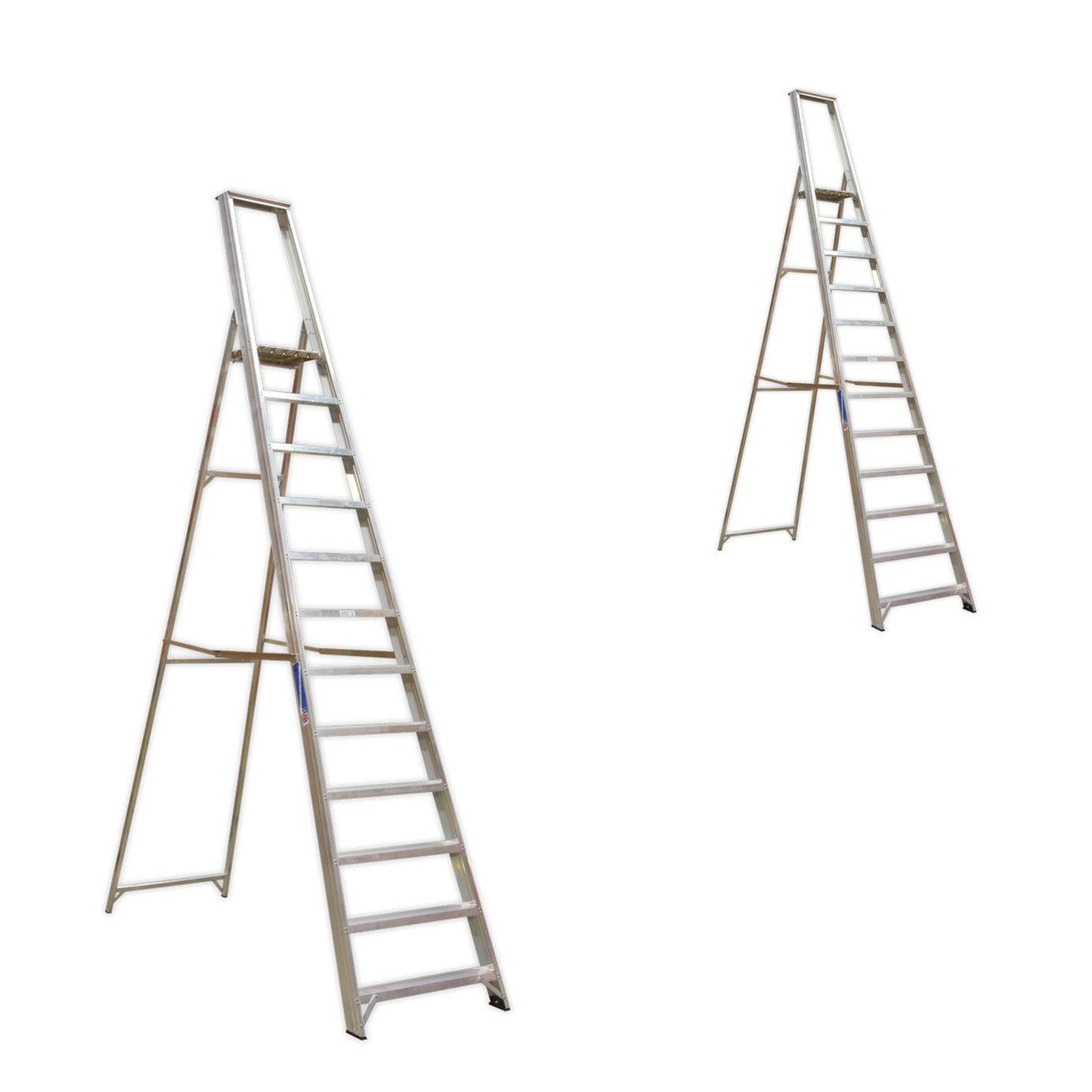 Sealey Aluminium Step Ladder 12-Tread Industrial BS 2037/1