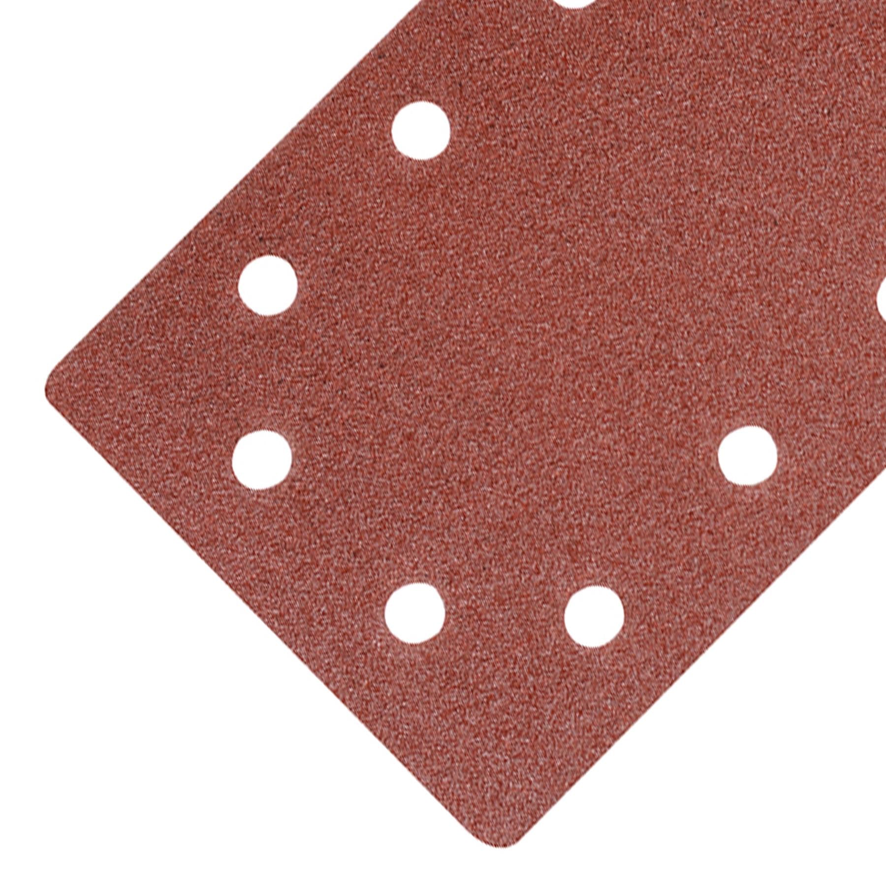 1/2 Punched Sanding Sheets 10Pk Grit 80 Hook & Loop Aluminium Oxide Construction