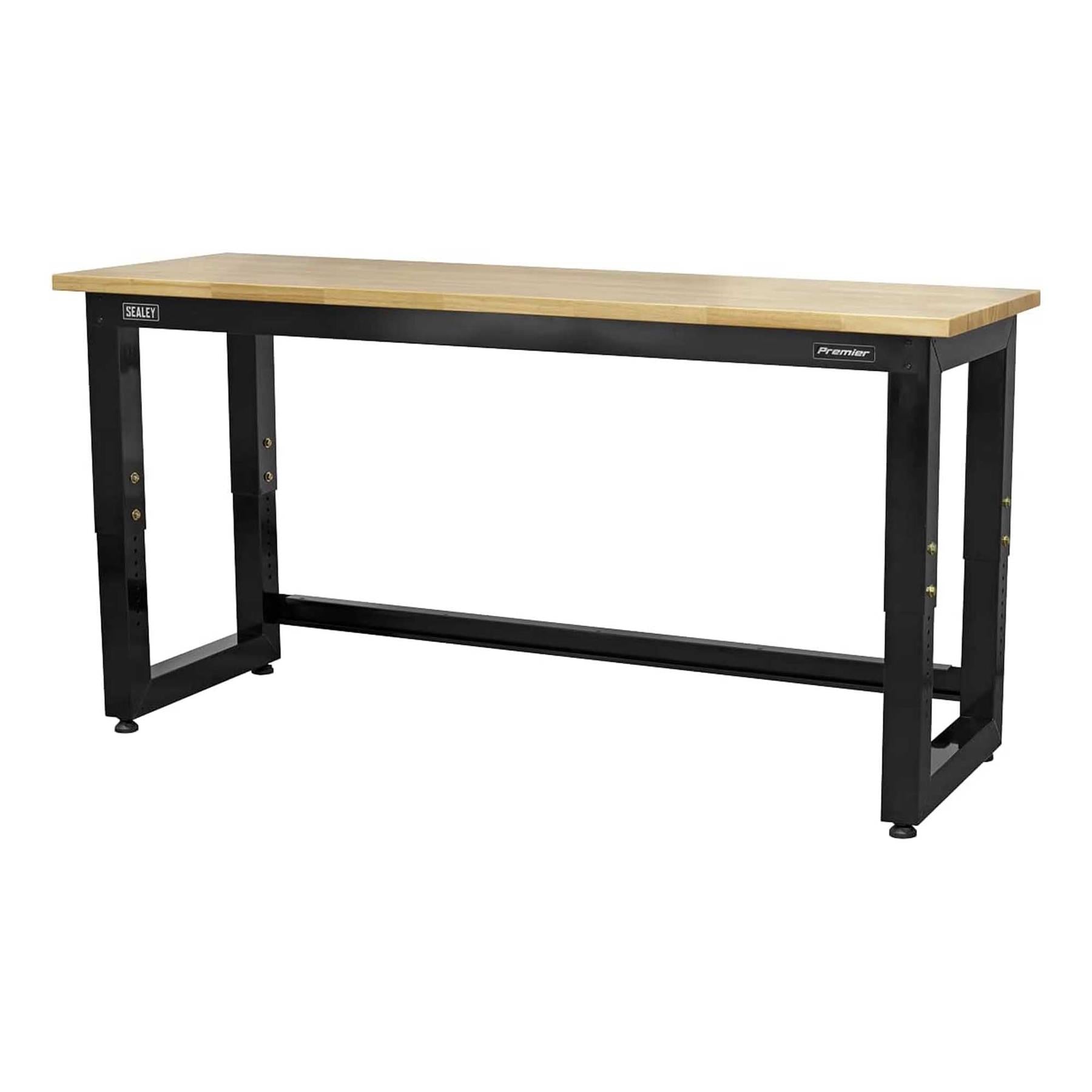 Sealey Steel Adjustable Workbench with Stainless Steel Worktop 1830mm - Heavy-Duty