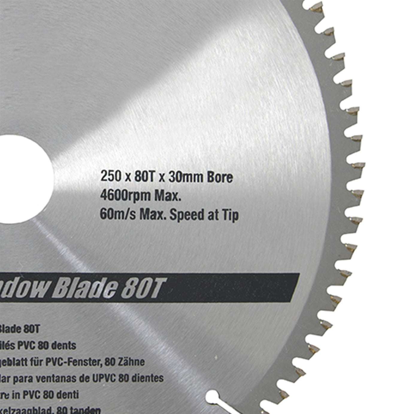 TCT Upvc Window Chop Mitre Saw Blade 80T 250 X 30mm Rings 25 20 16 mm Alloy