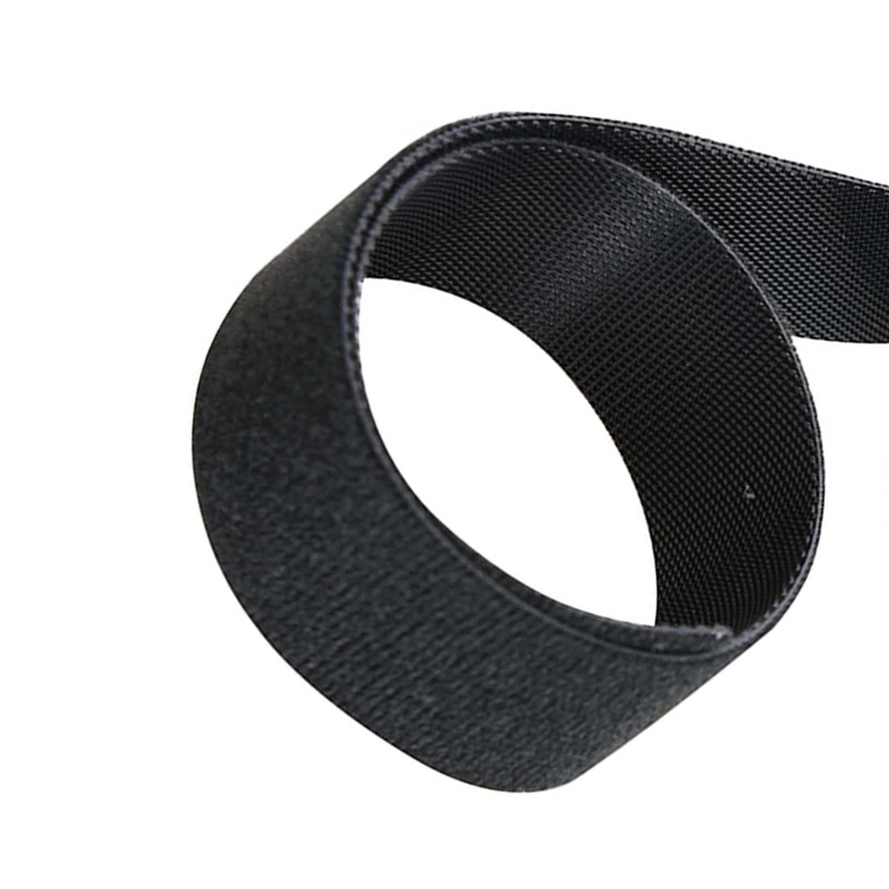 Self-Wrap Hook & Loop Tape Black - 25mm X 5M Double-Sided 100% Nylon Reusable