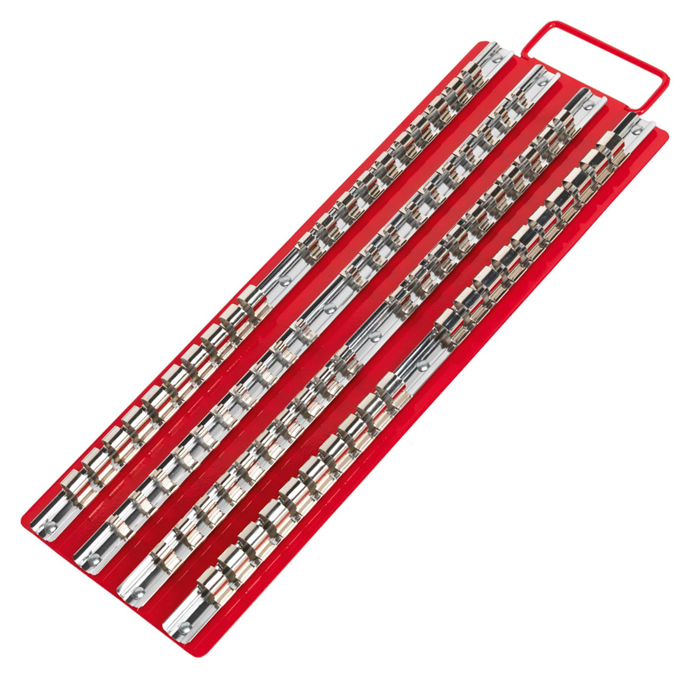 Sealey Socket Rail Tray Red 1/4", 3/8" & 1/2"Sq Drive